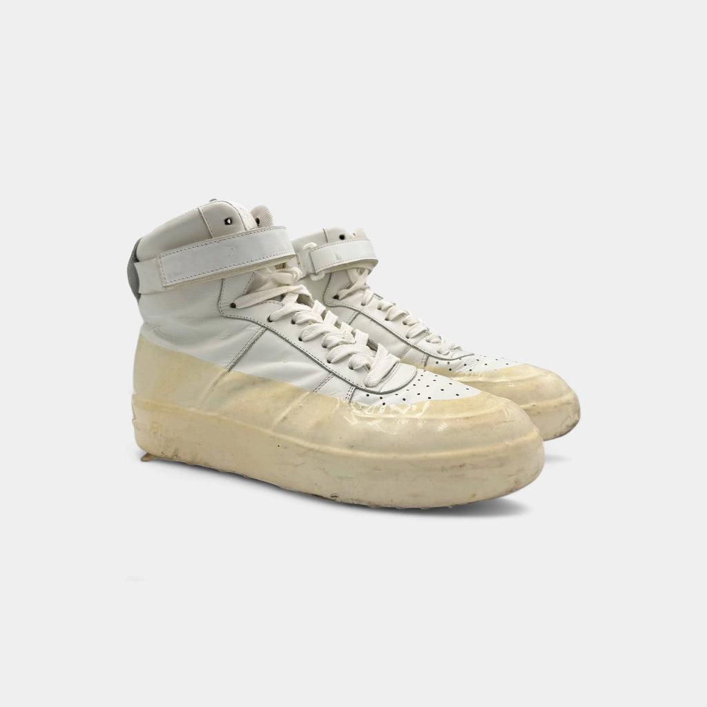 424 White Leather Dipped High-Top Sneakers