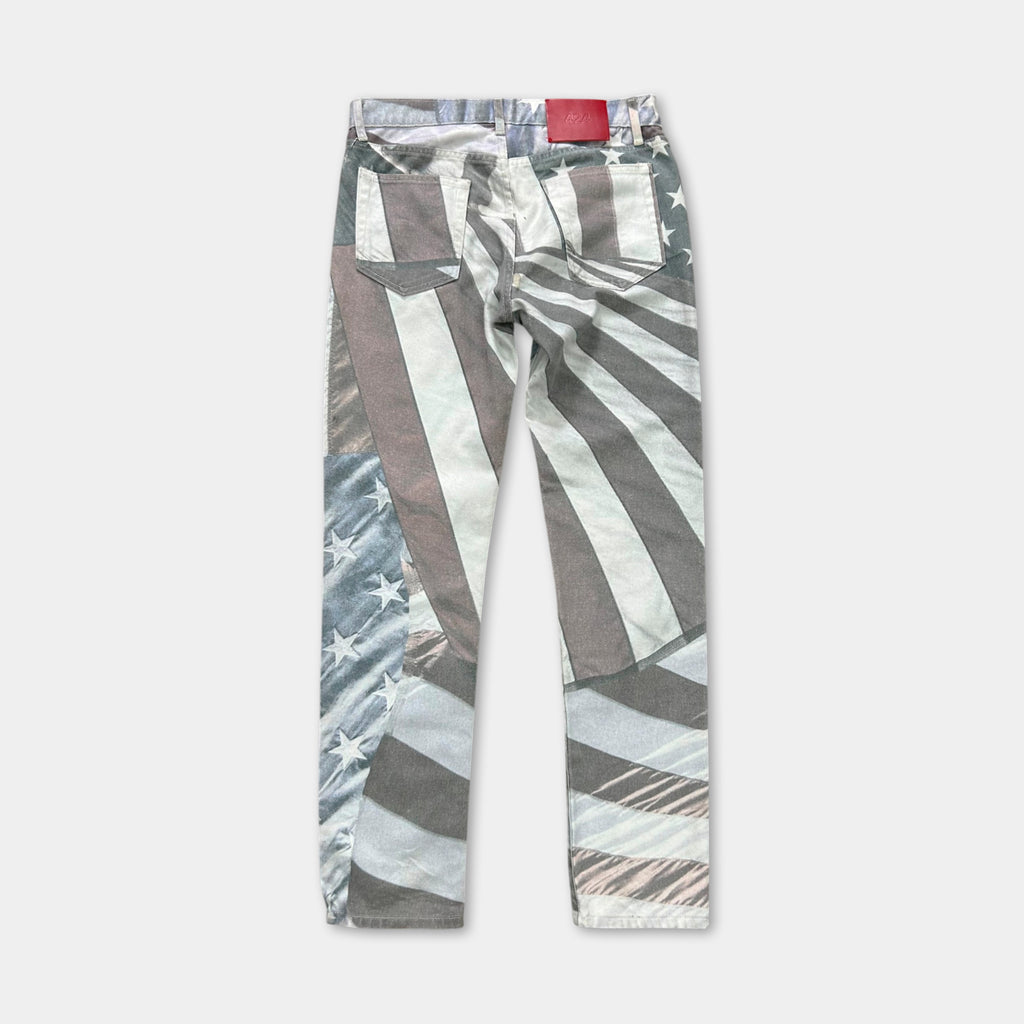 424 FW15 "Americanism" Stars and Stripes Denim Pants