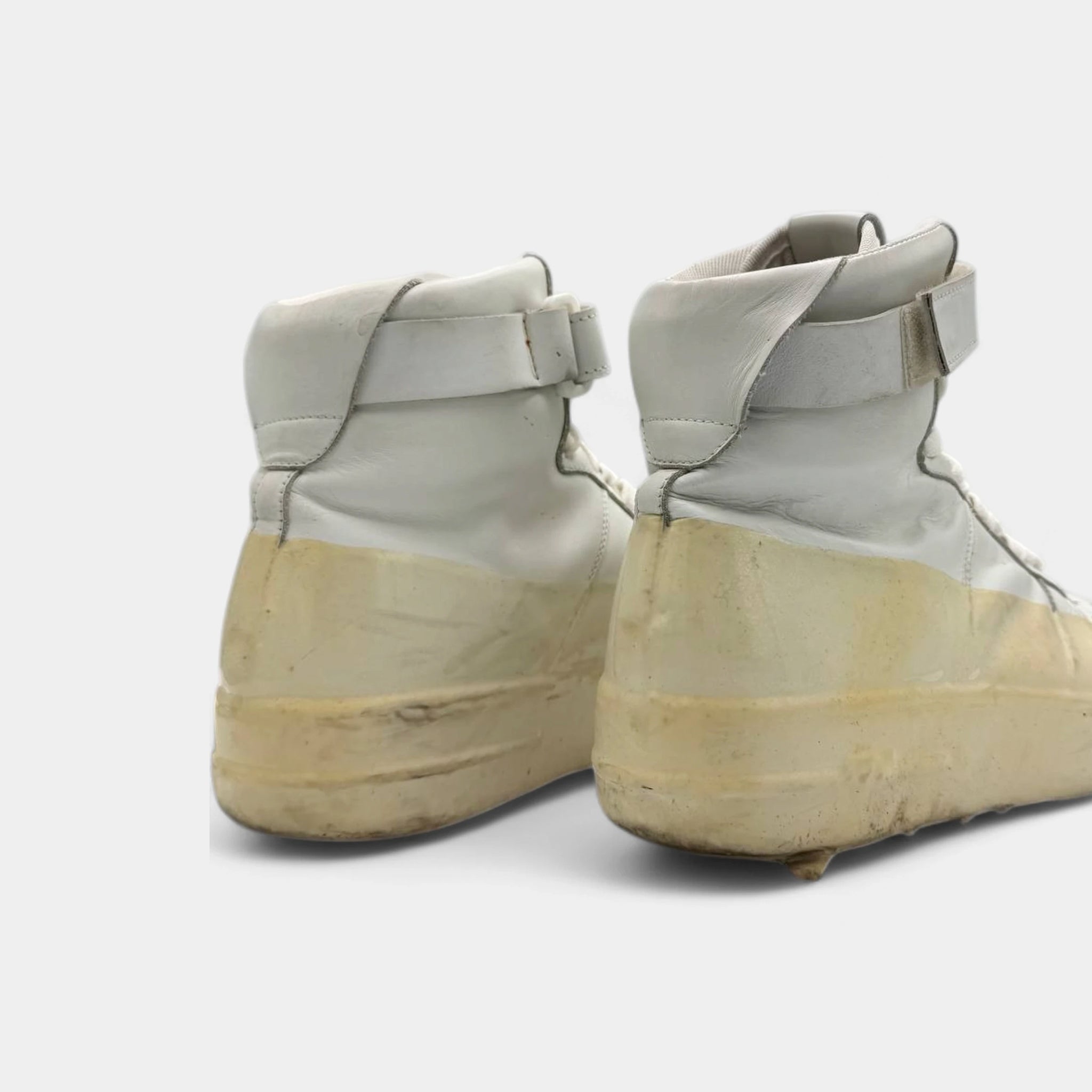 424 White Leather Dipped High-Top Sneakers