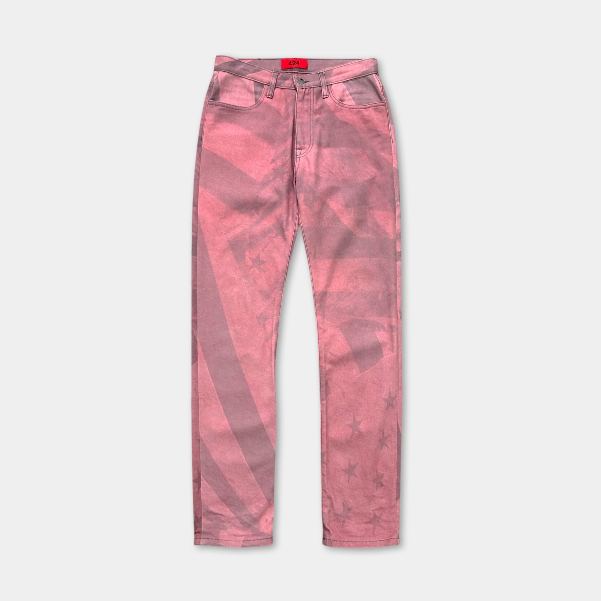424 FW15 "Americanism" Stars and Stripes Denim Pants