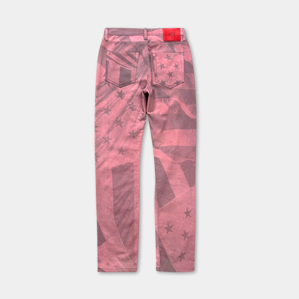 424 FW15 "Americanism" Stars and Stripes Denim Pants