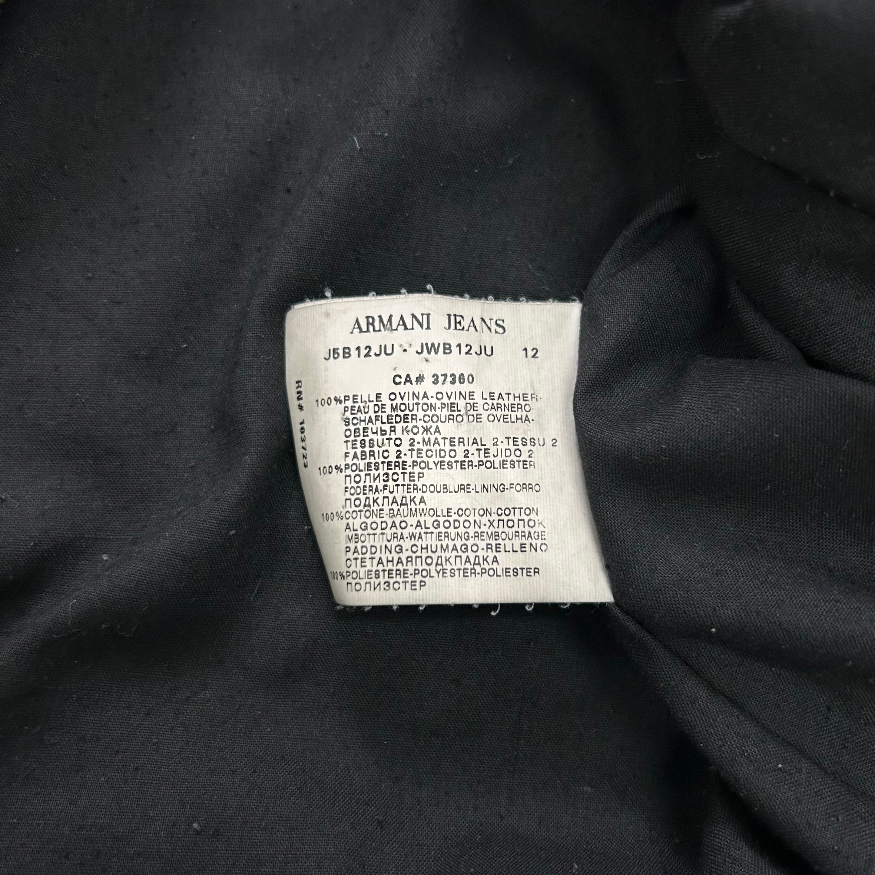 Armani Jeans Lambskin Leather Jacket