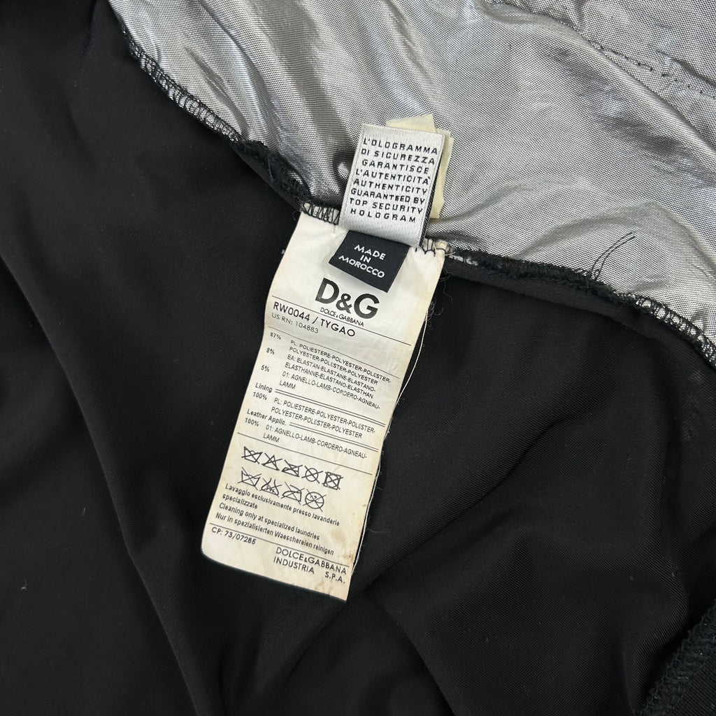 Dolce & Gabbana 2000's Sport Velour Black Track Jacket