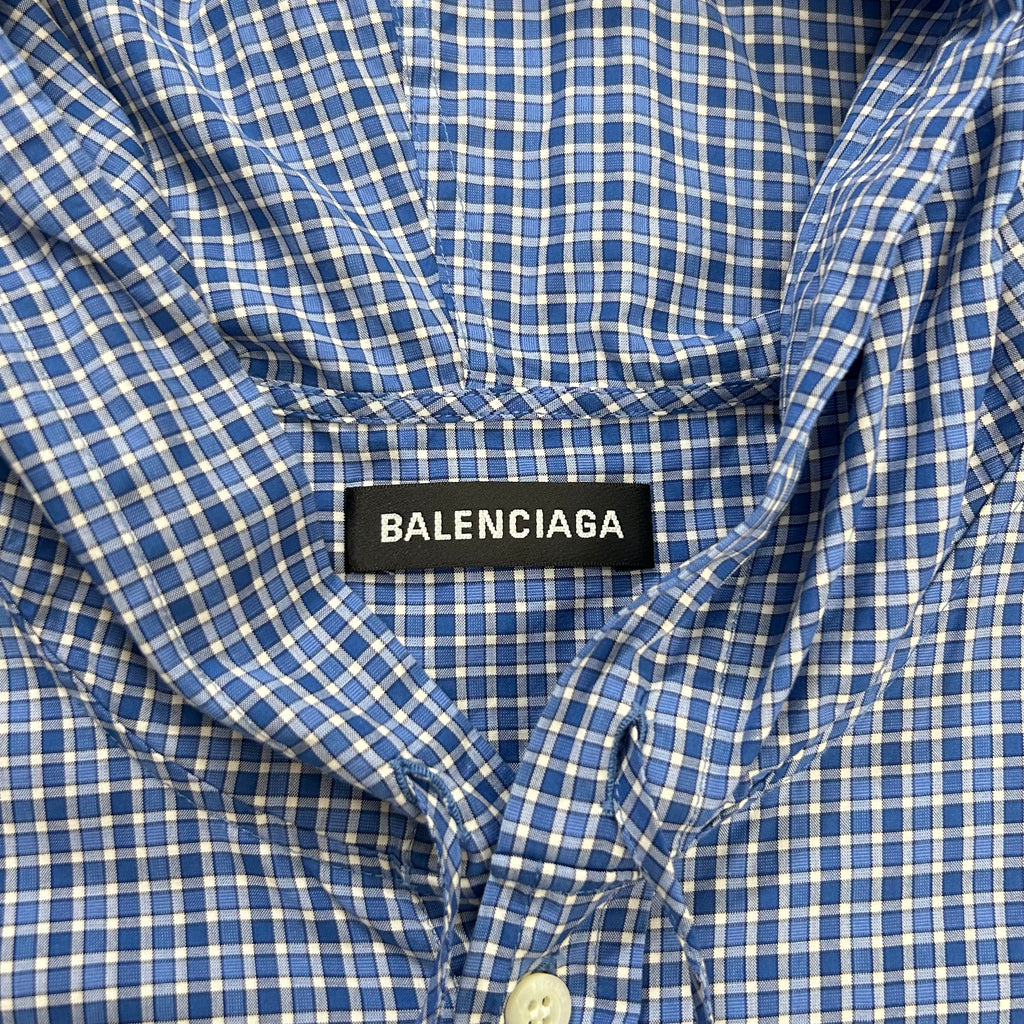 Balenciaga Hooded Checkered Shirt