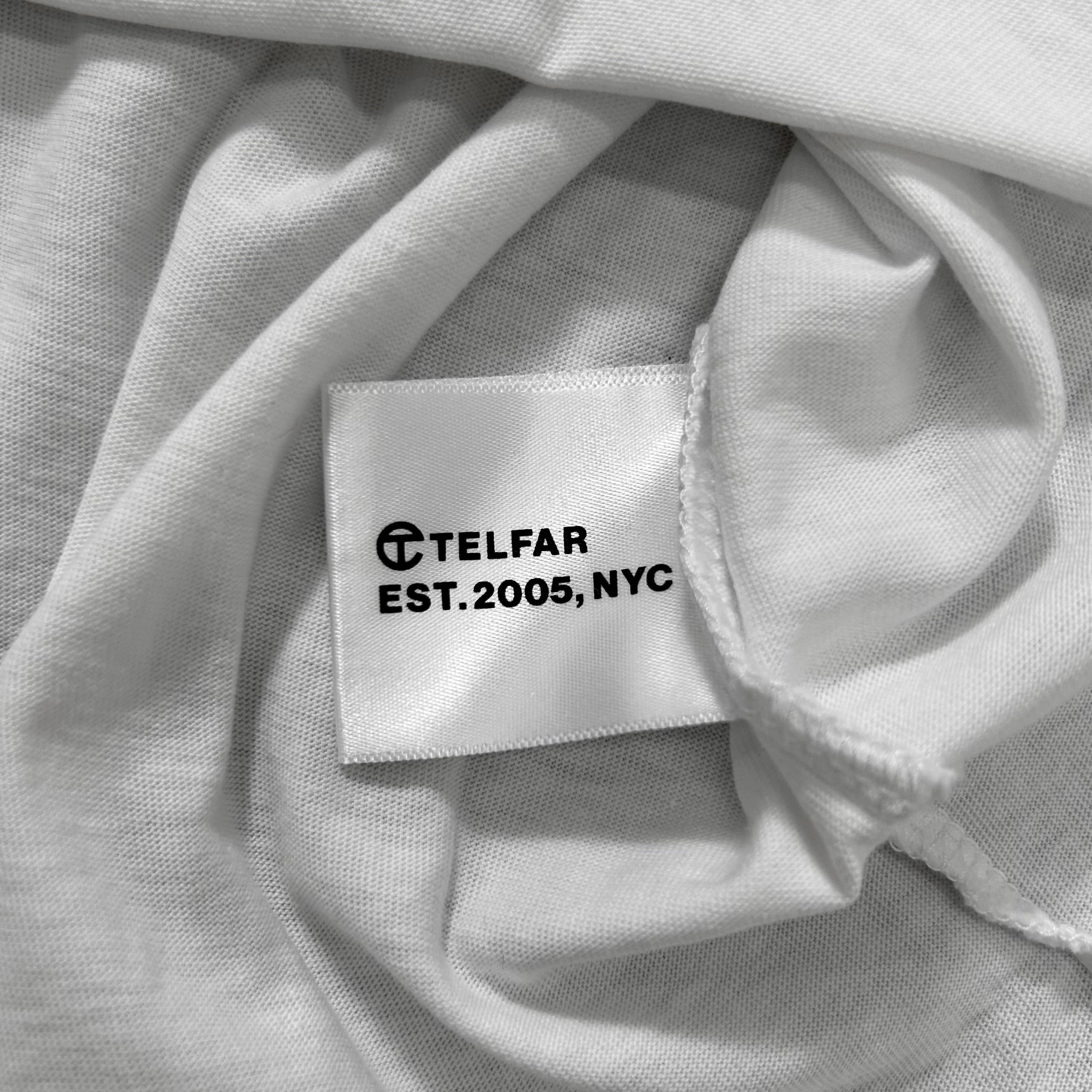 Telfar Loose White Cotton Hooded T-Shirt