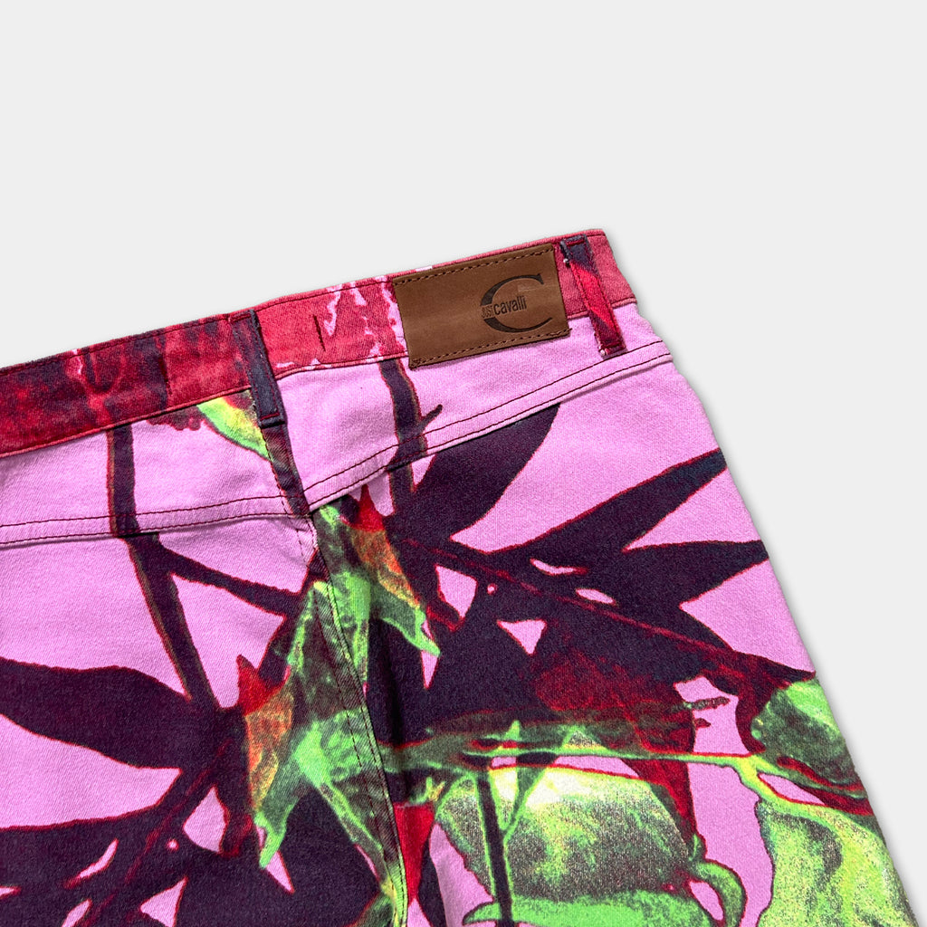 a pair of colorful printed shorts with a floral pattern.
