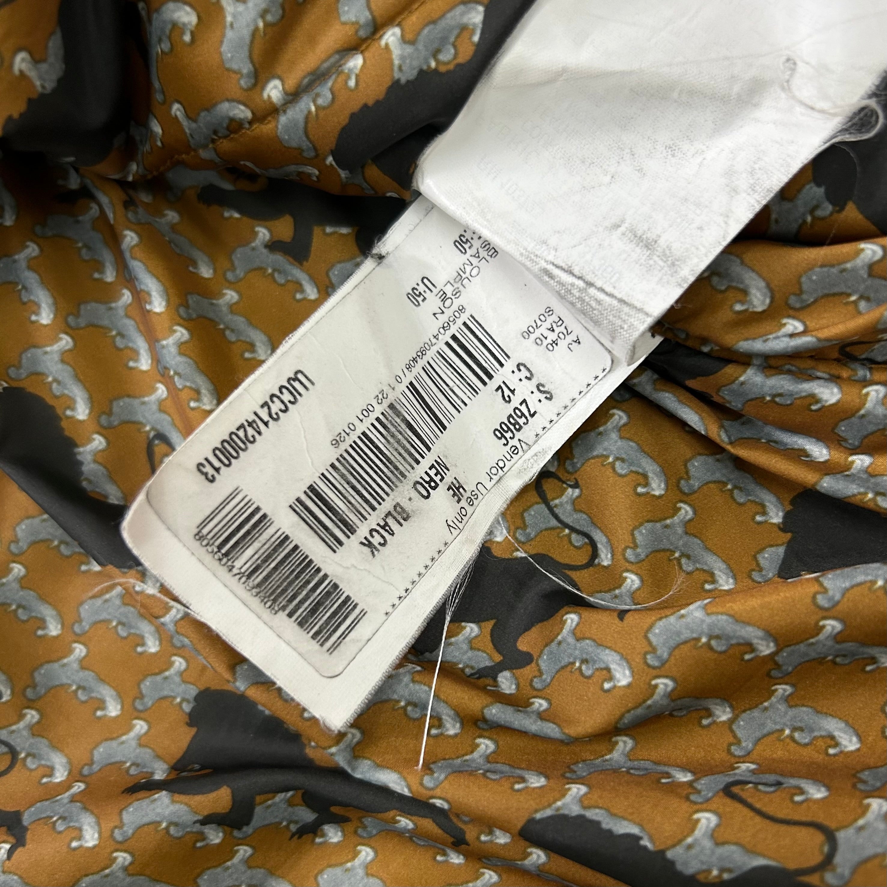 Armani Jeans Brown Leather Nylon Jacket