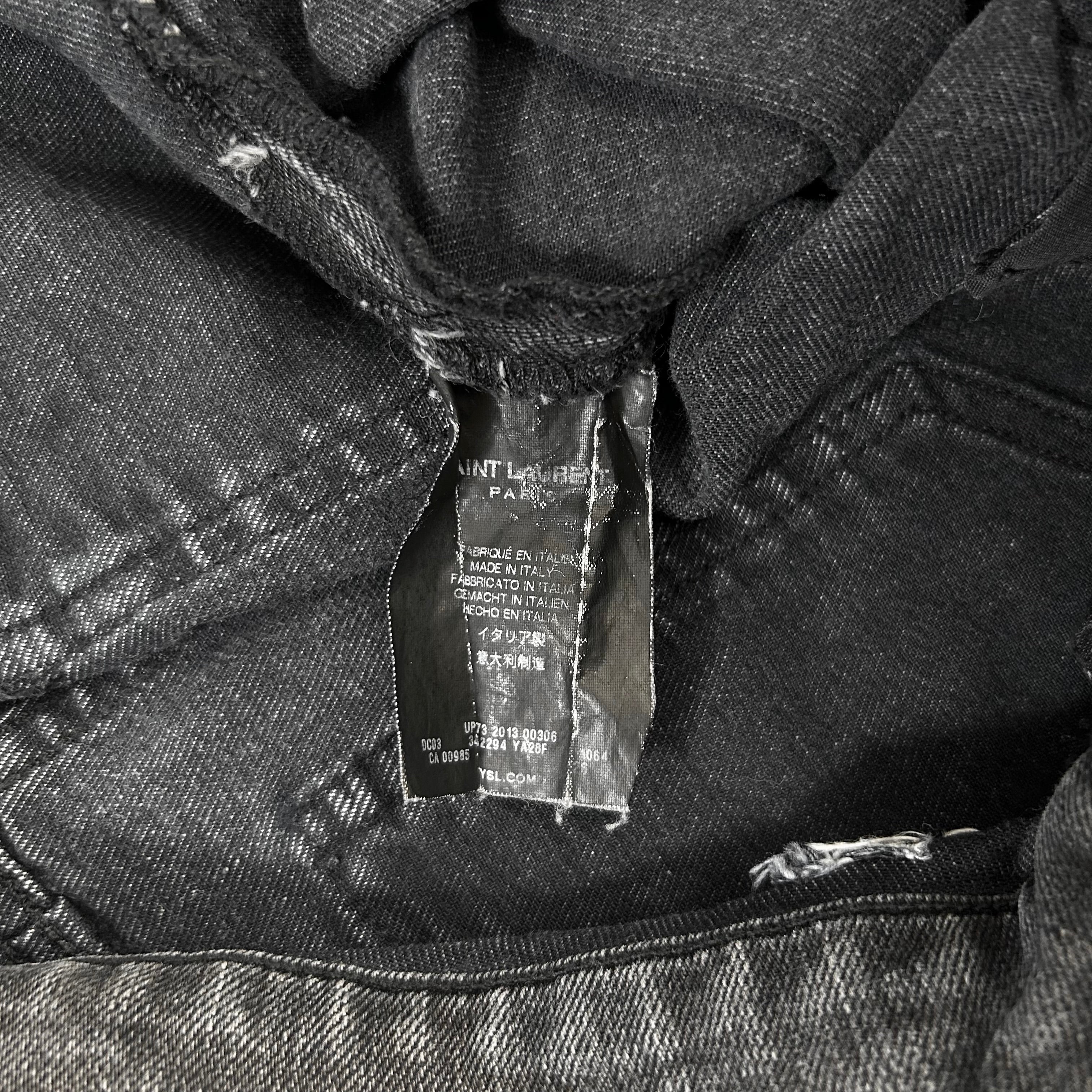 Saint Laurent Grey Washed Skinny Jeans