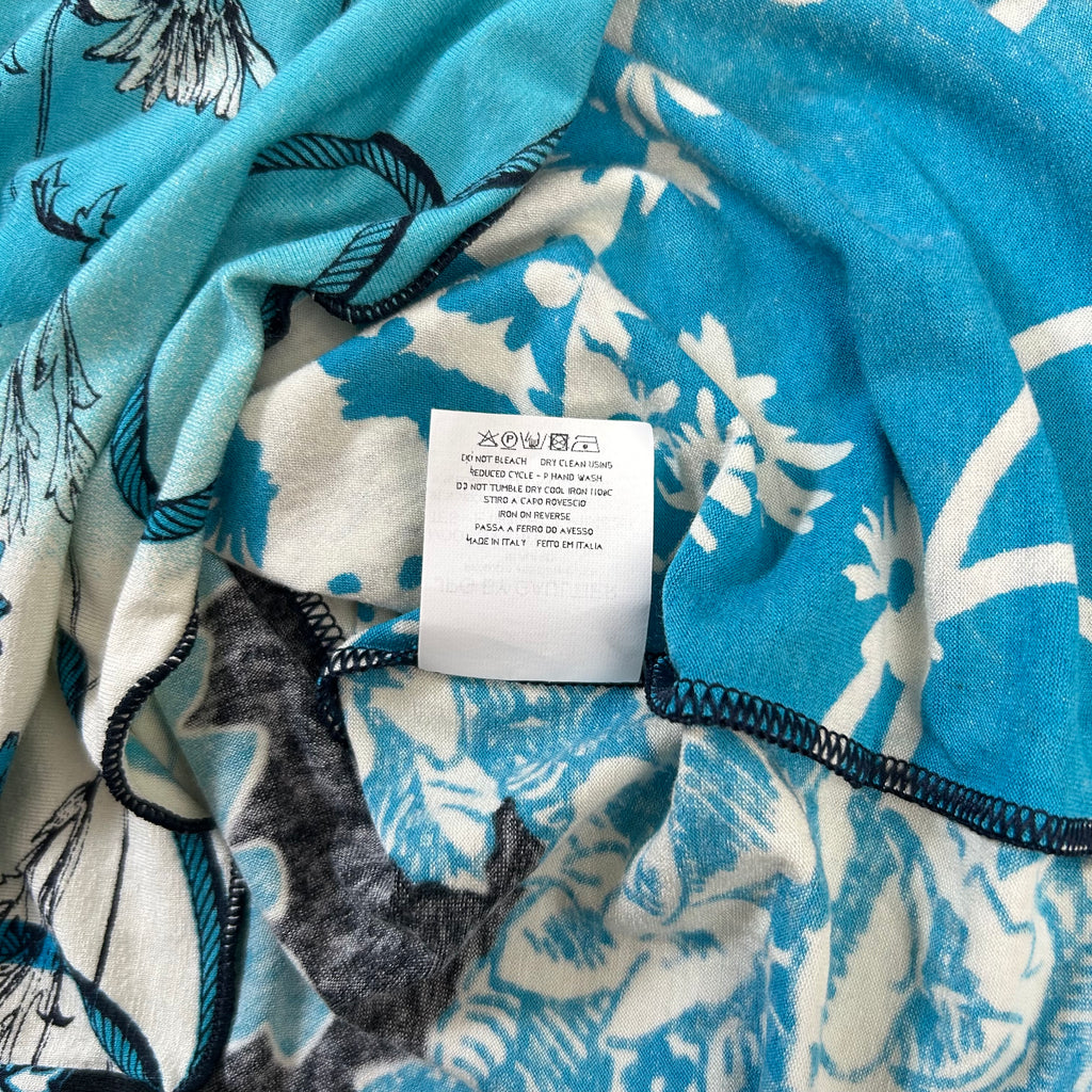 Jean Paul Gaultier 2000's Floral Blue Tank Top