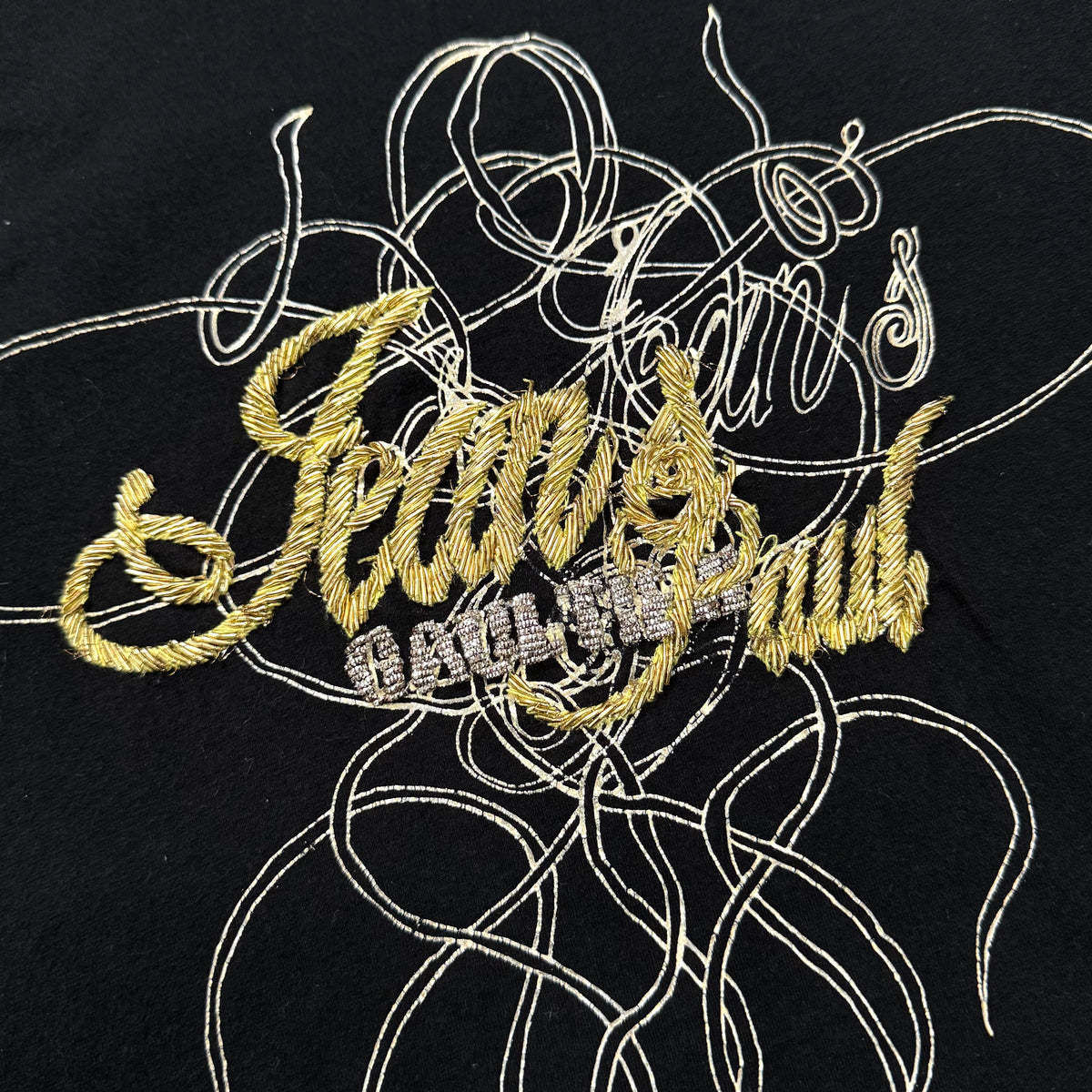 Jean Paul Gaultier 90's Gold Embroidered T-Shirt