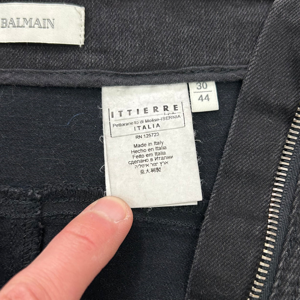 Pierre Balmain Zippers Denim Long Skirt