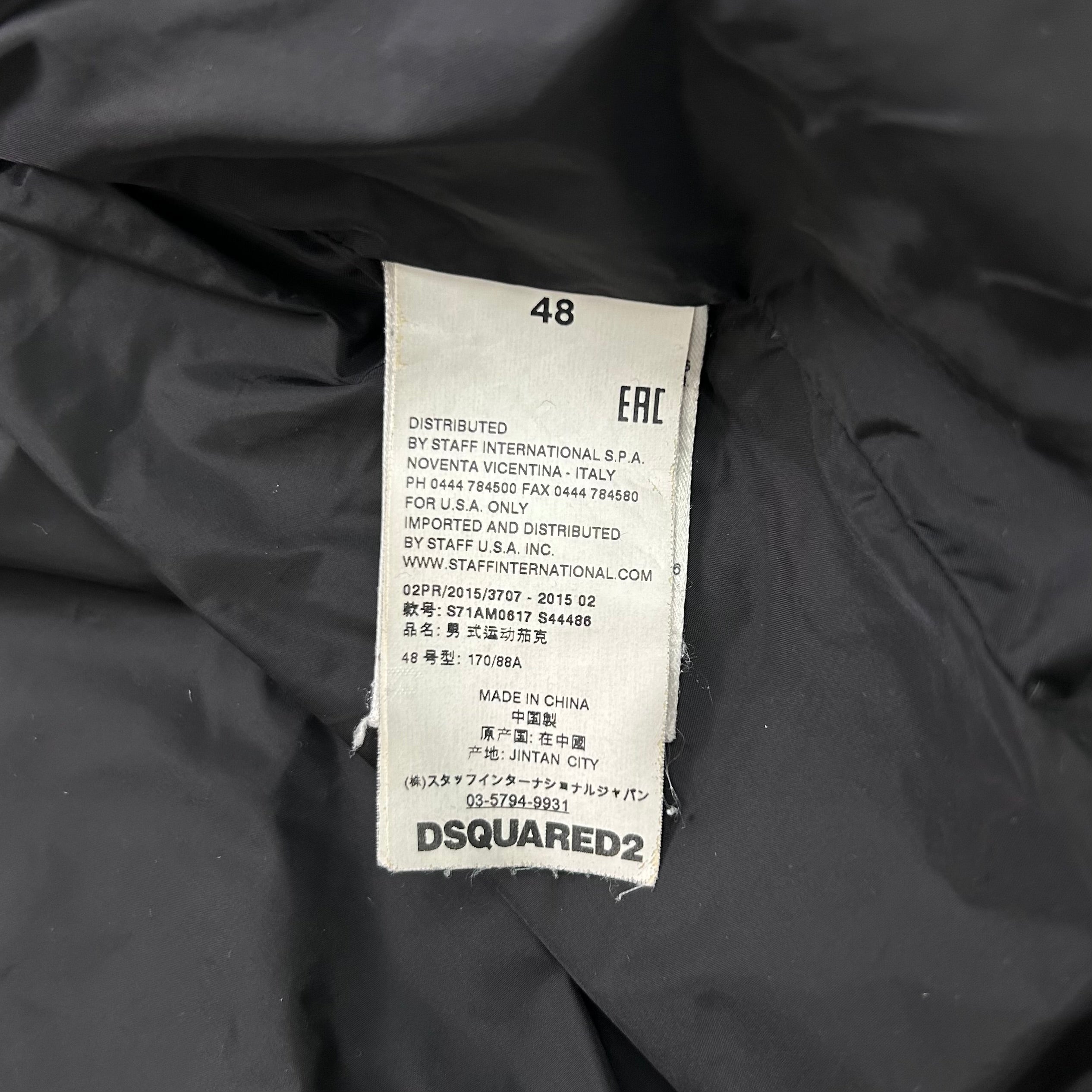Dsquared2 Multi-Pocket Puffer Bomber Jacket