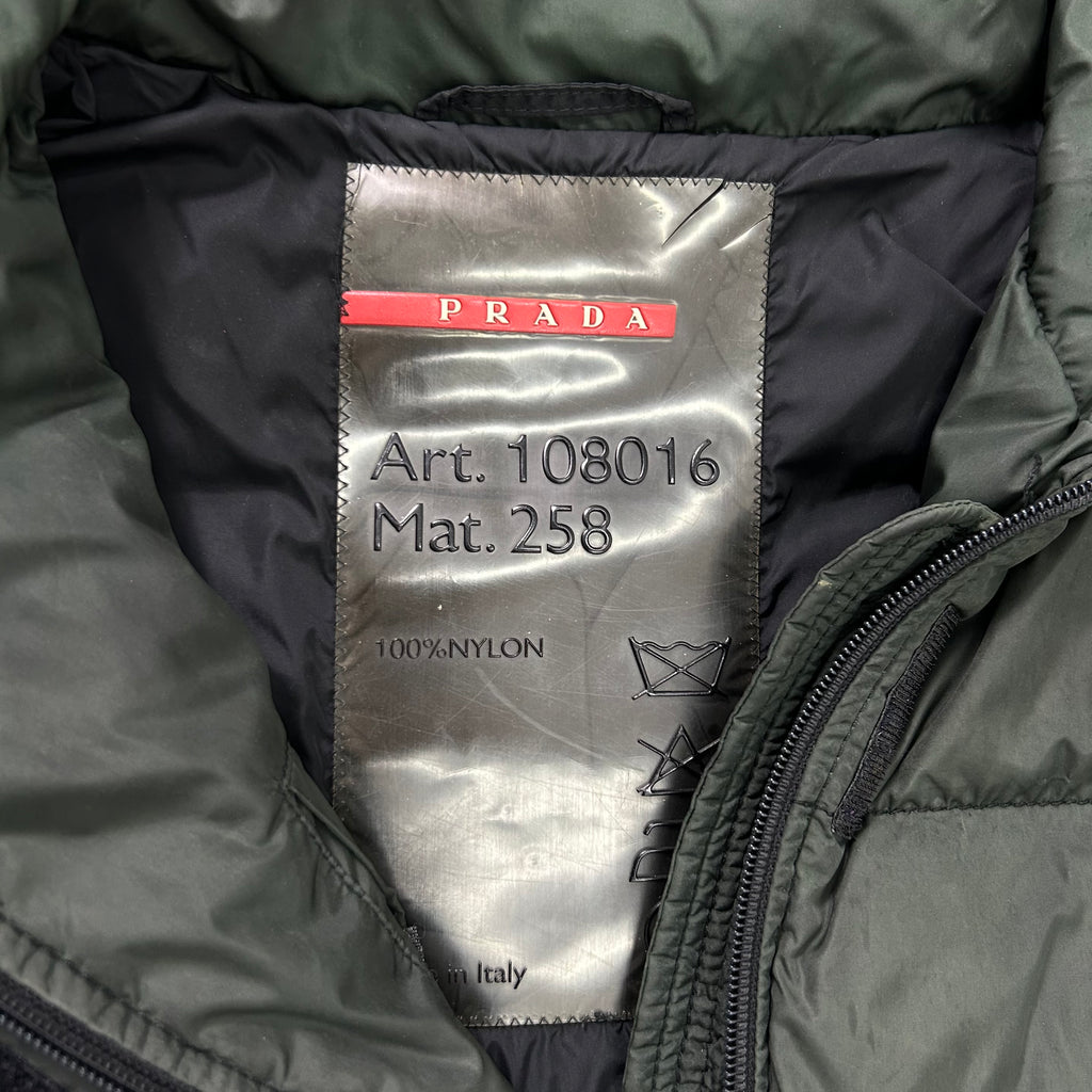 Prada Green Long Puffer Jacket