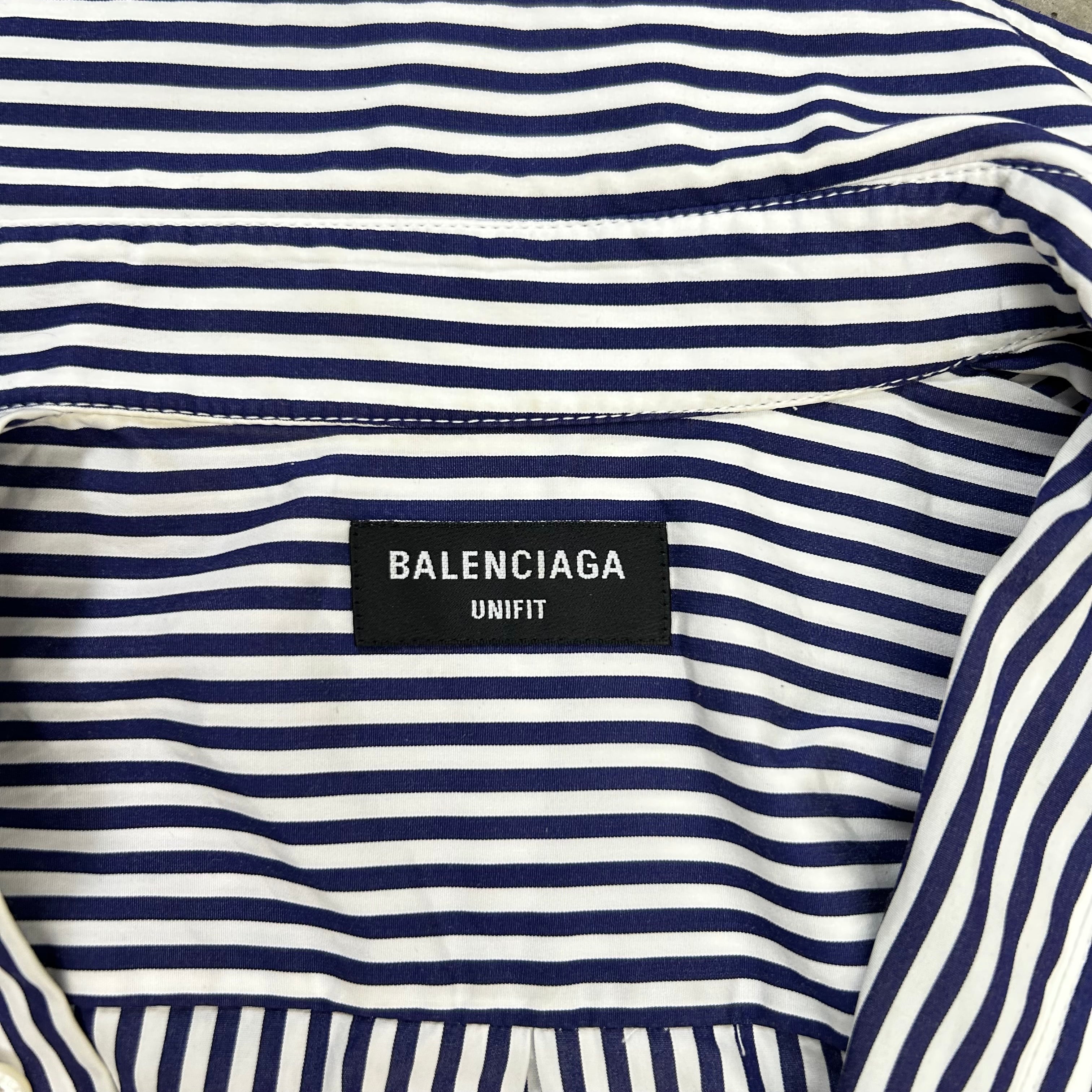 Balenciaga Asymmetric Striped Shirt