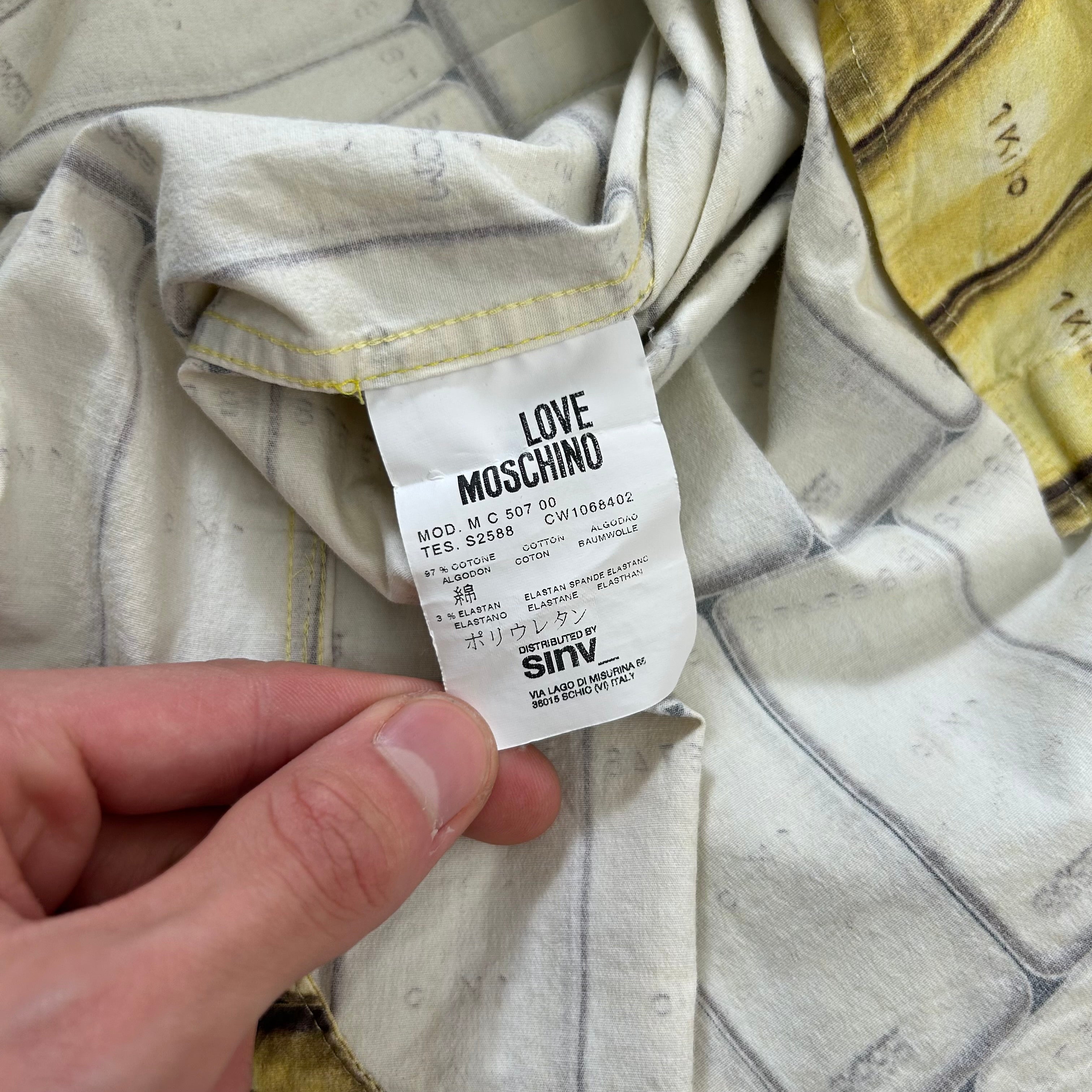 Love Moschino Gold Ingot Print Button Shirt