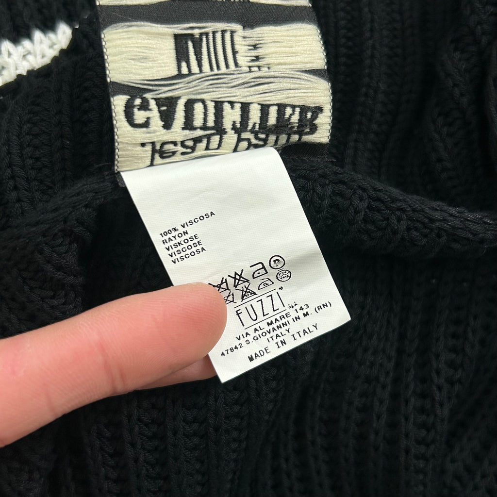 Jean Paul Gaultier Sleeveless Long Striped Cardigan