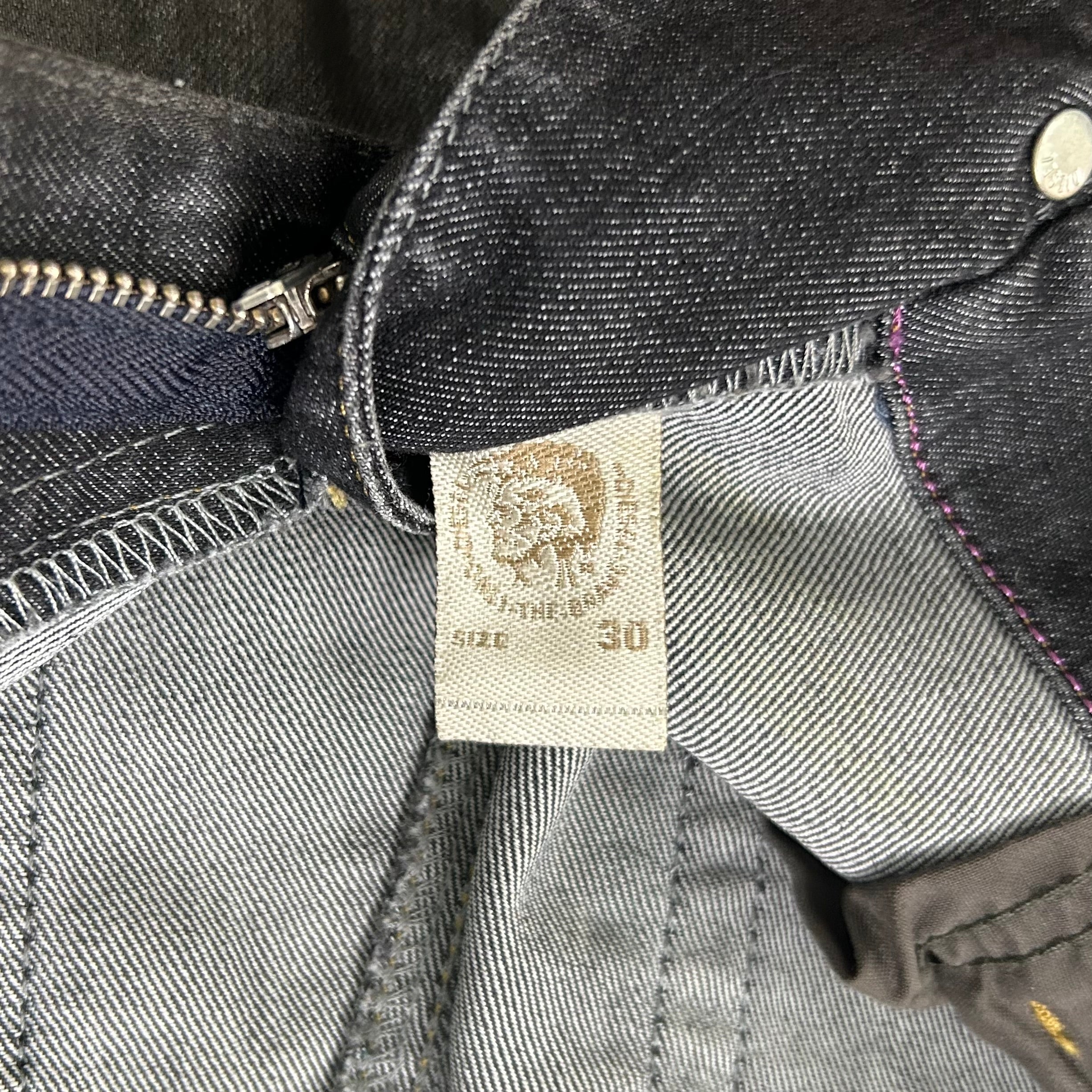 Diesel 2000's Metallic Gray Skinny Waxed Denim Pants