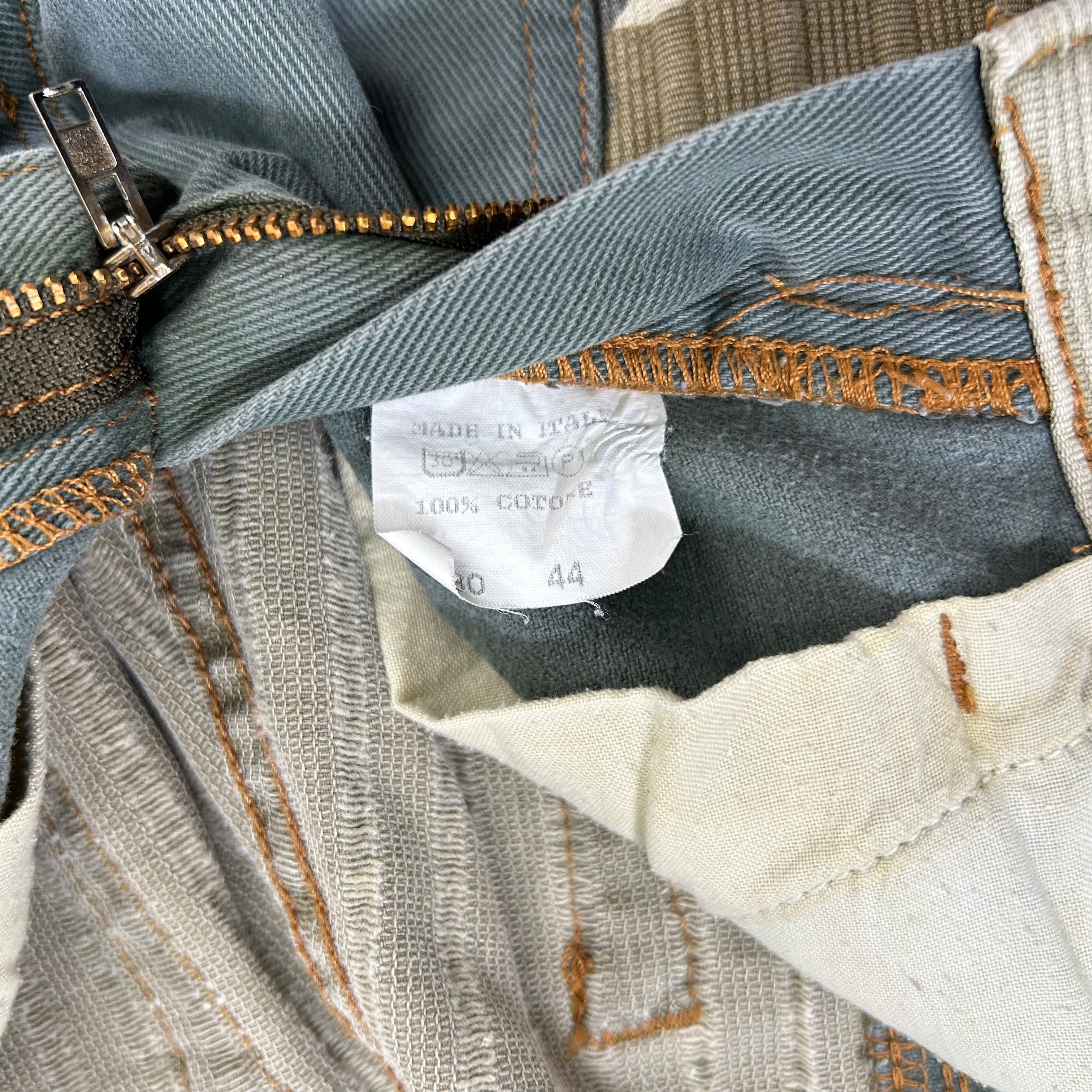 Just Cavalli Vintage Camouflage Green Flared Pants