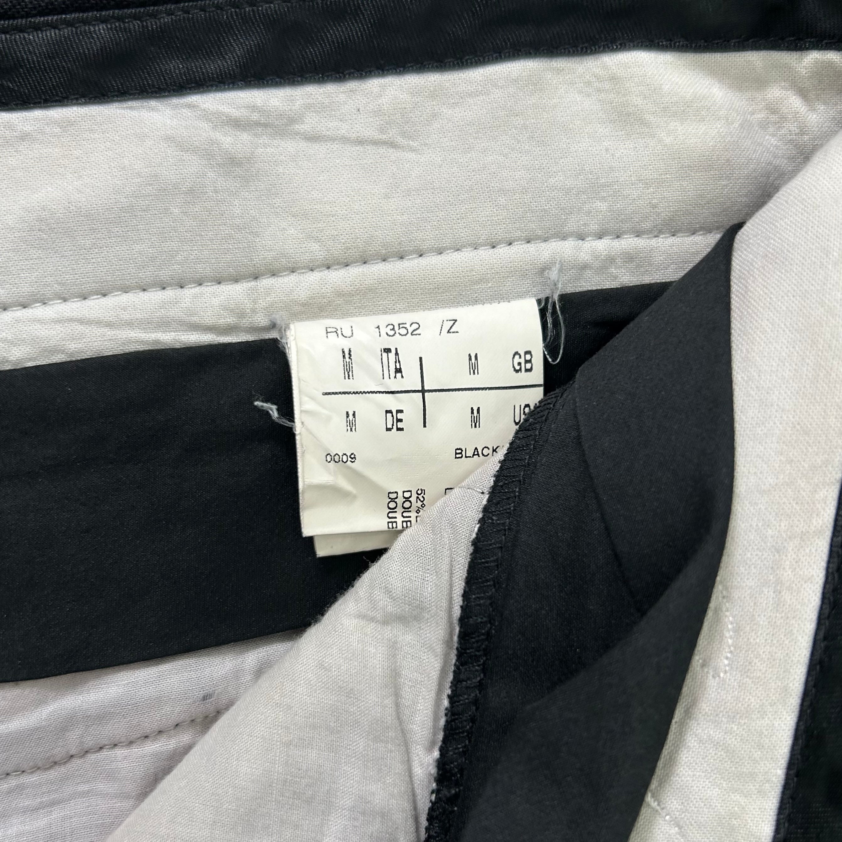 Rick Owens Black Linen Three-Quarter Pants