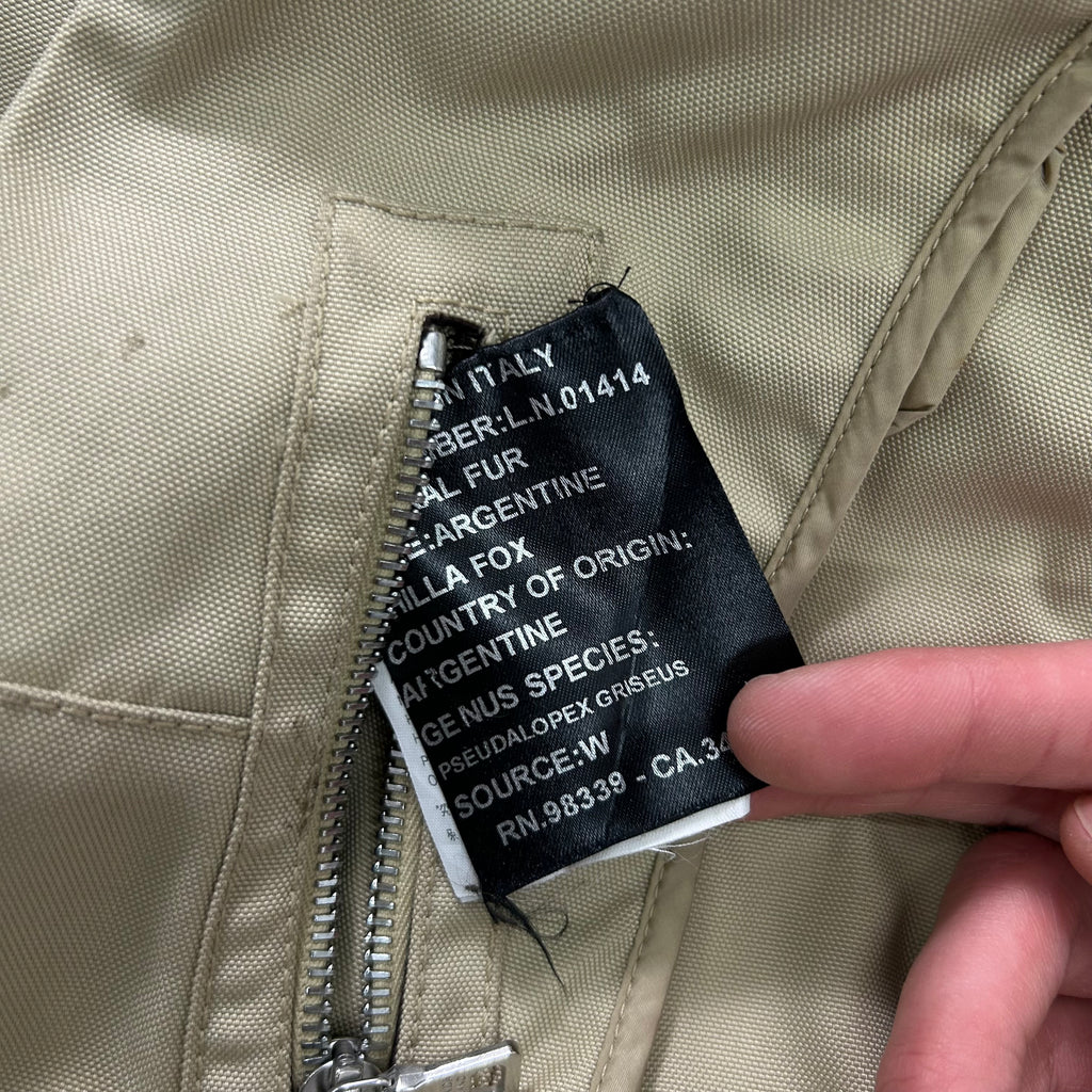 Prada 2000's Beige Fur Nylon Jacket