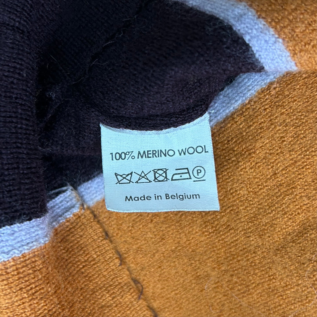 Dries Van Noten Purple and Orange Striped Sweater