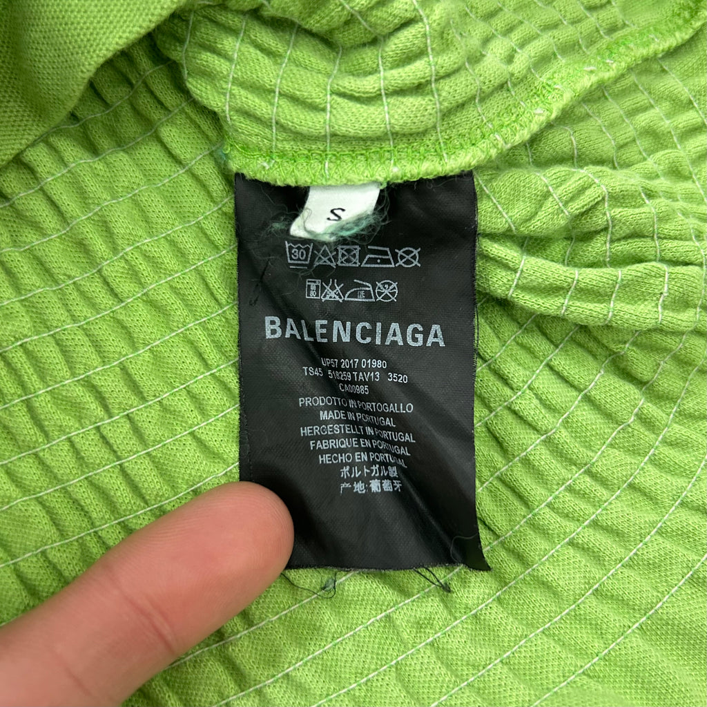 Balenciaga SS17 Smocked Piqué Polo Shirt
