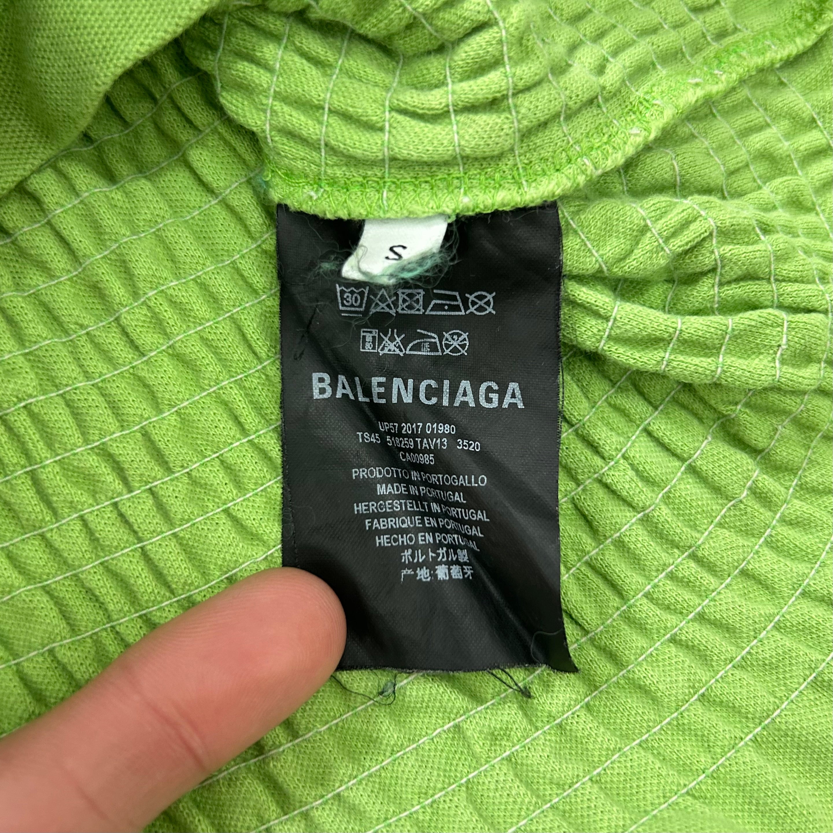 Balenciaga SS17 Smocked Piqué Polo Shirt