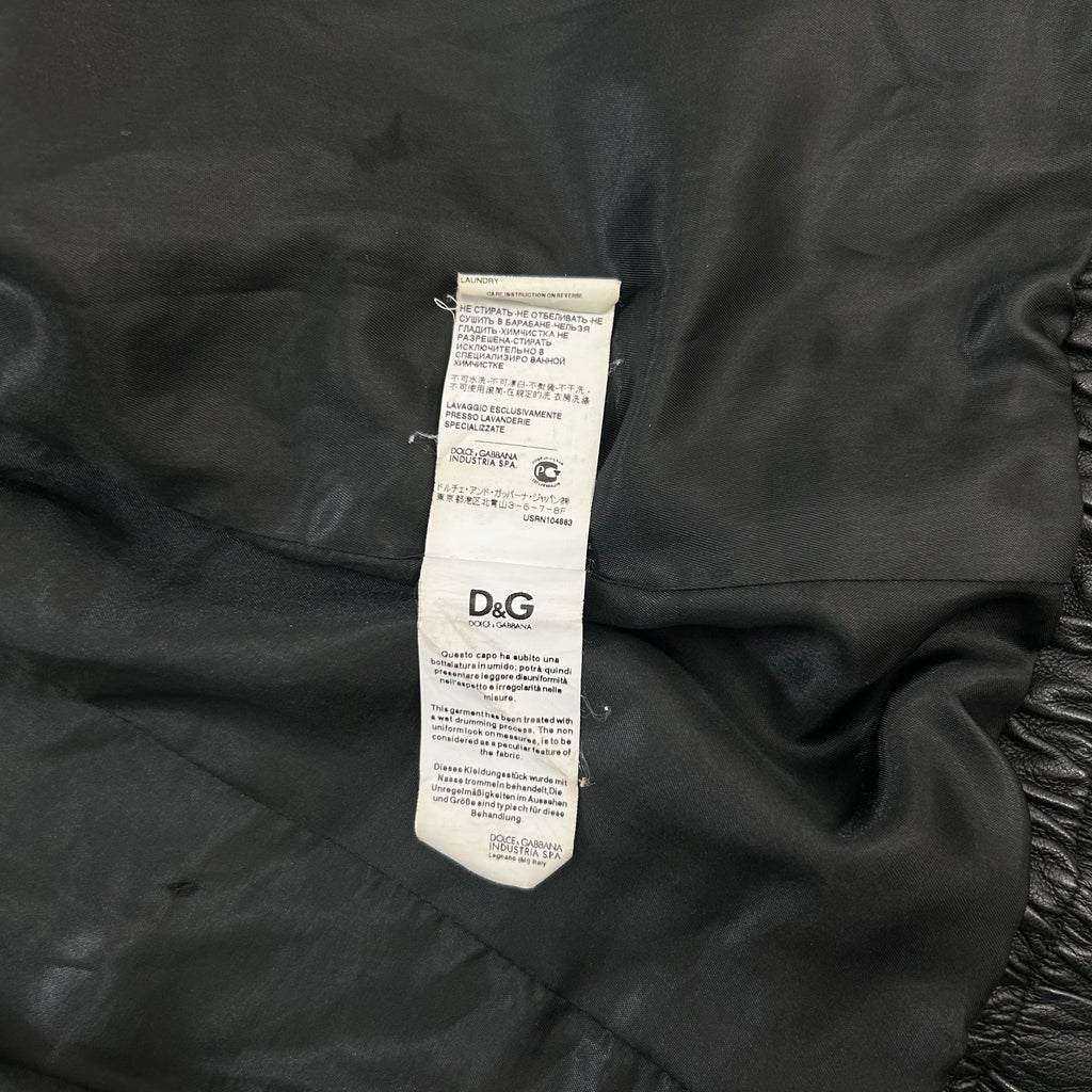 Dolce & Gabbana 2000's Leather Black Leather Jacket