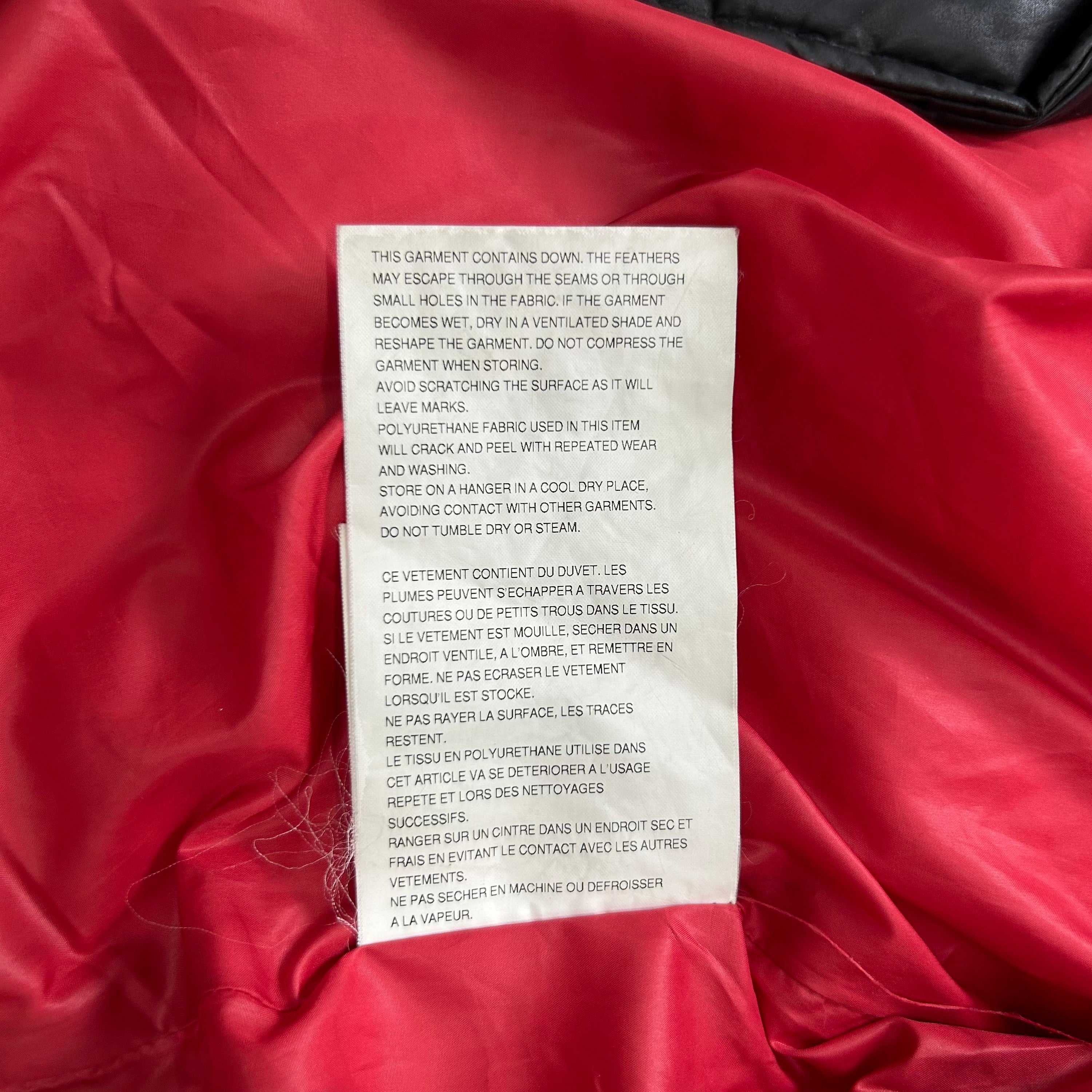 Junya Watanabe Quilted Black Biker Puff Jacket