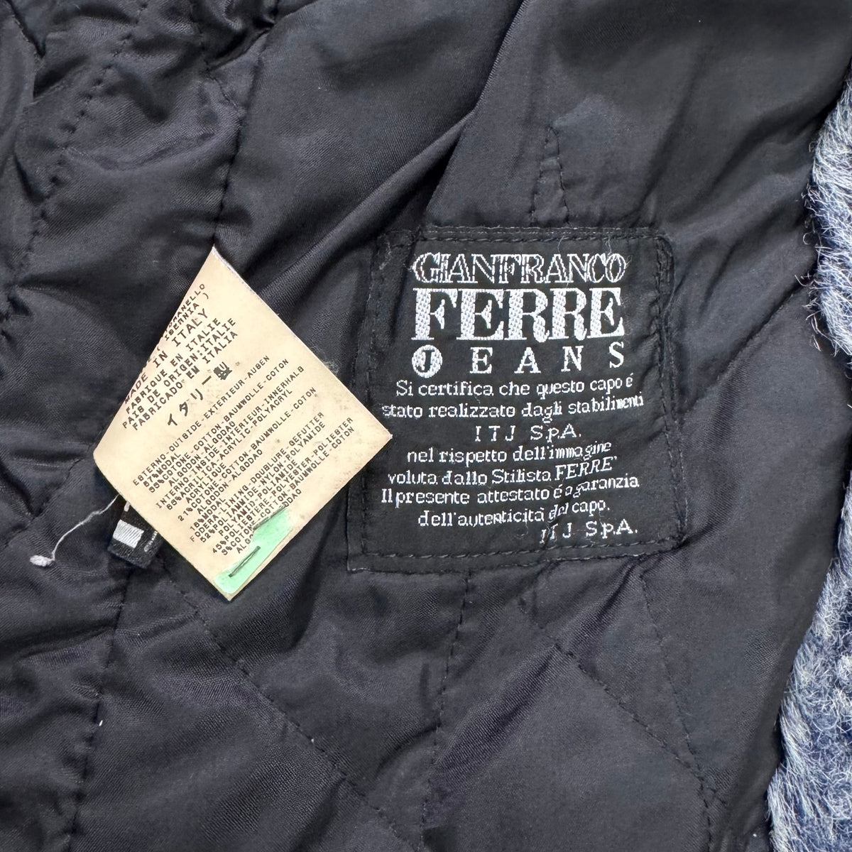 Gianfranco Ferré 90s Denim Jacket with Fur Lining
