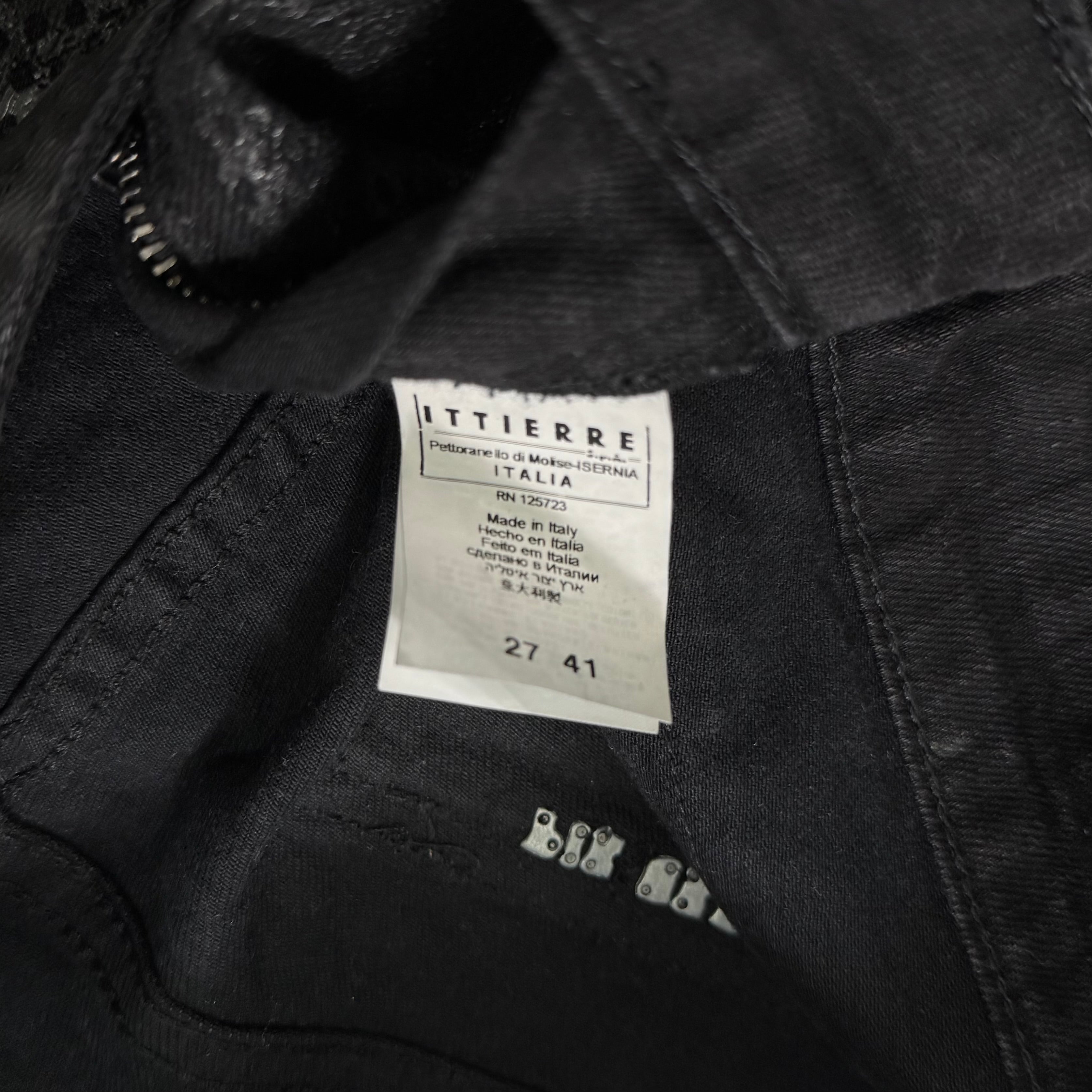 Pierre Balmain Snakeskin Coated Multi-Zip Biker Skinny Jeans
