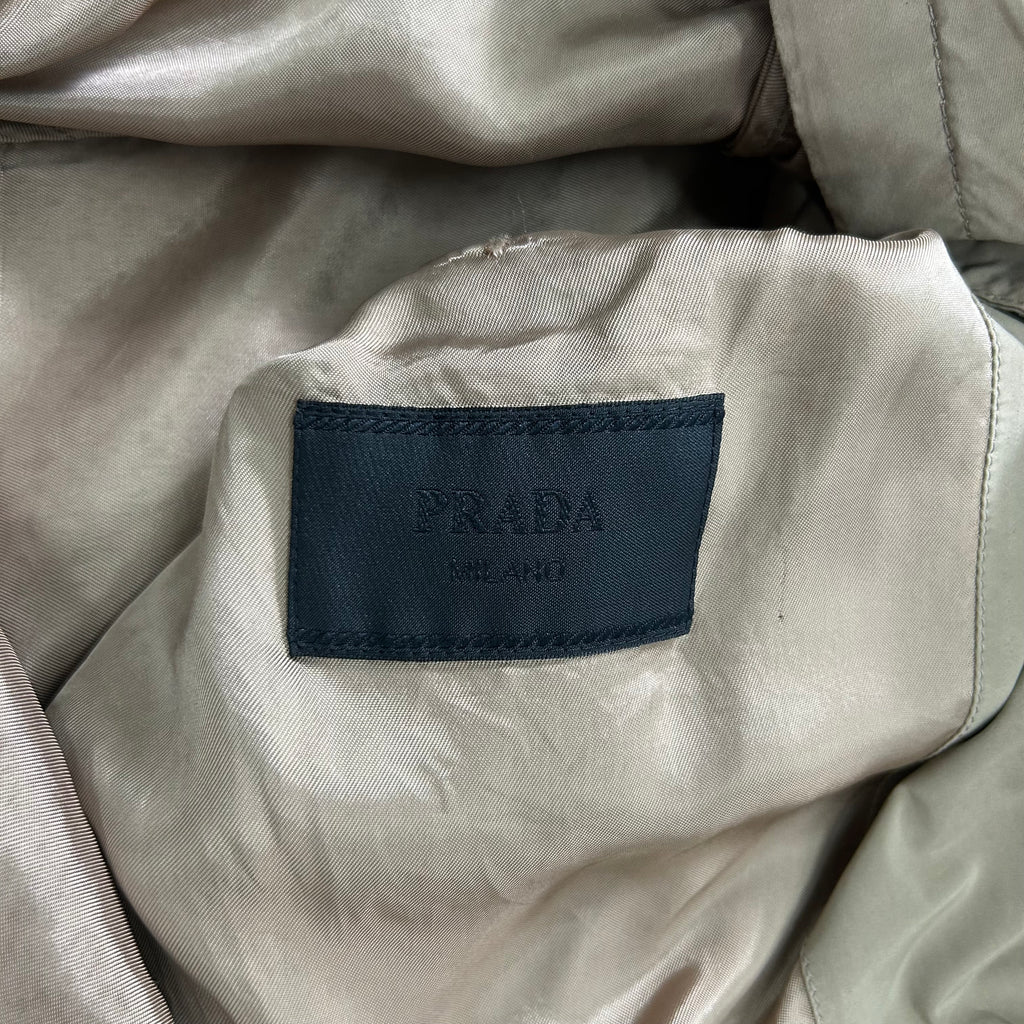 Prada Beige Light Nylon Trench Jacket