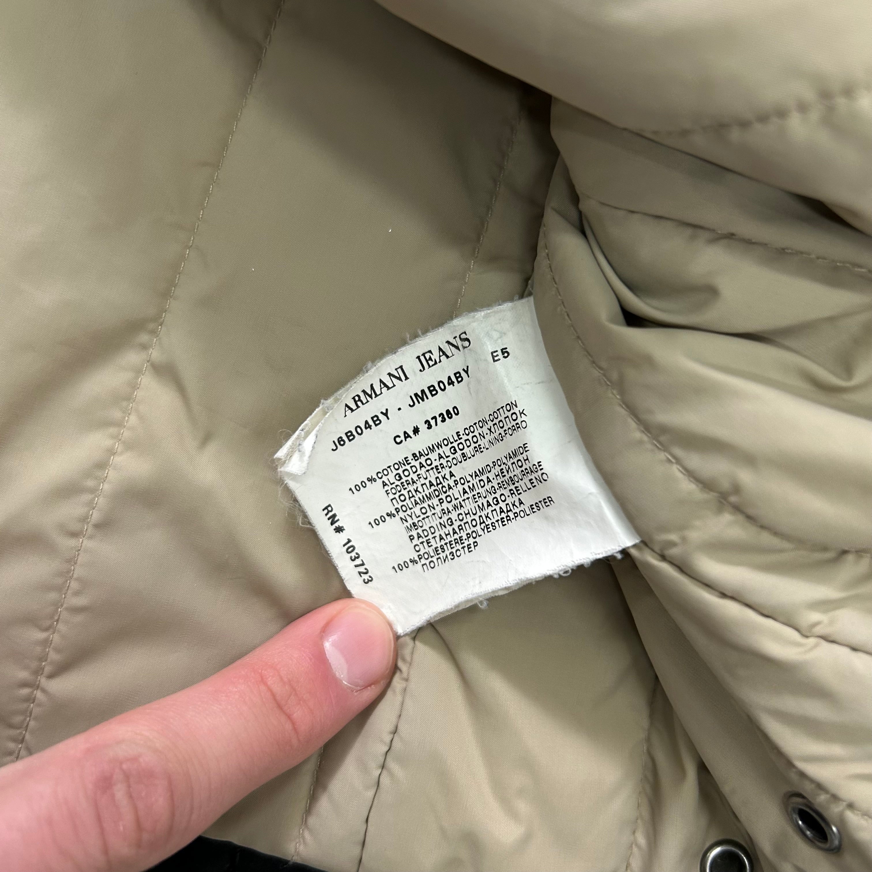 Armani Classic Long Button Navy Coat