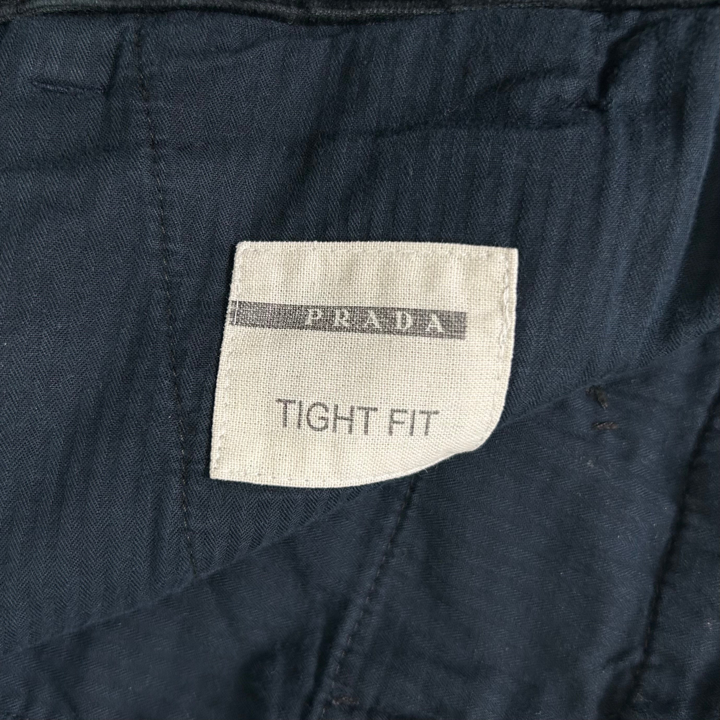 Prada 2000s Vintage Dark Green Corduroy Pants