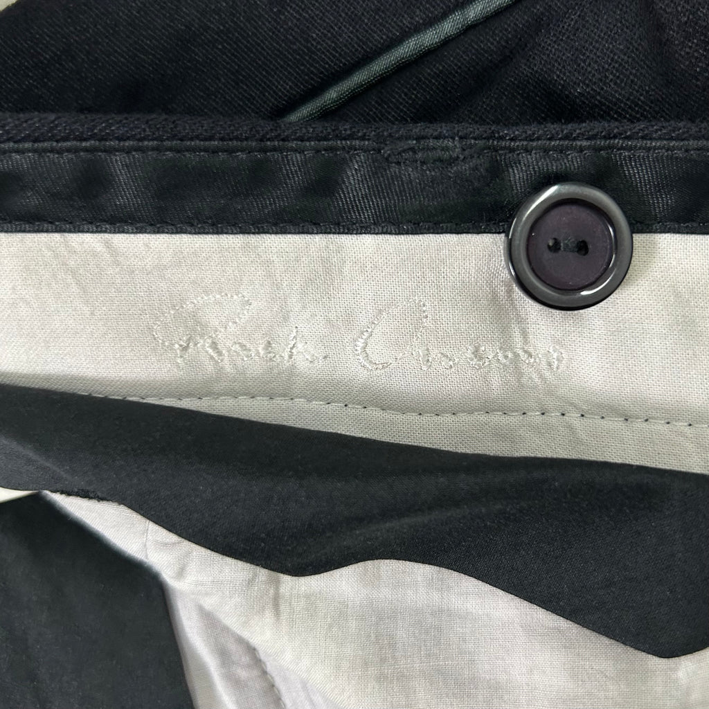 Rick Owens Black Linen Three-Quarter Pants