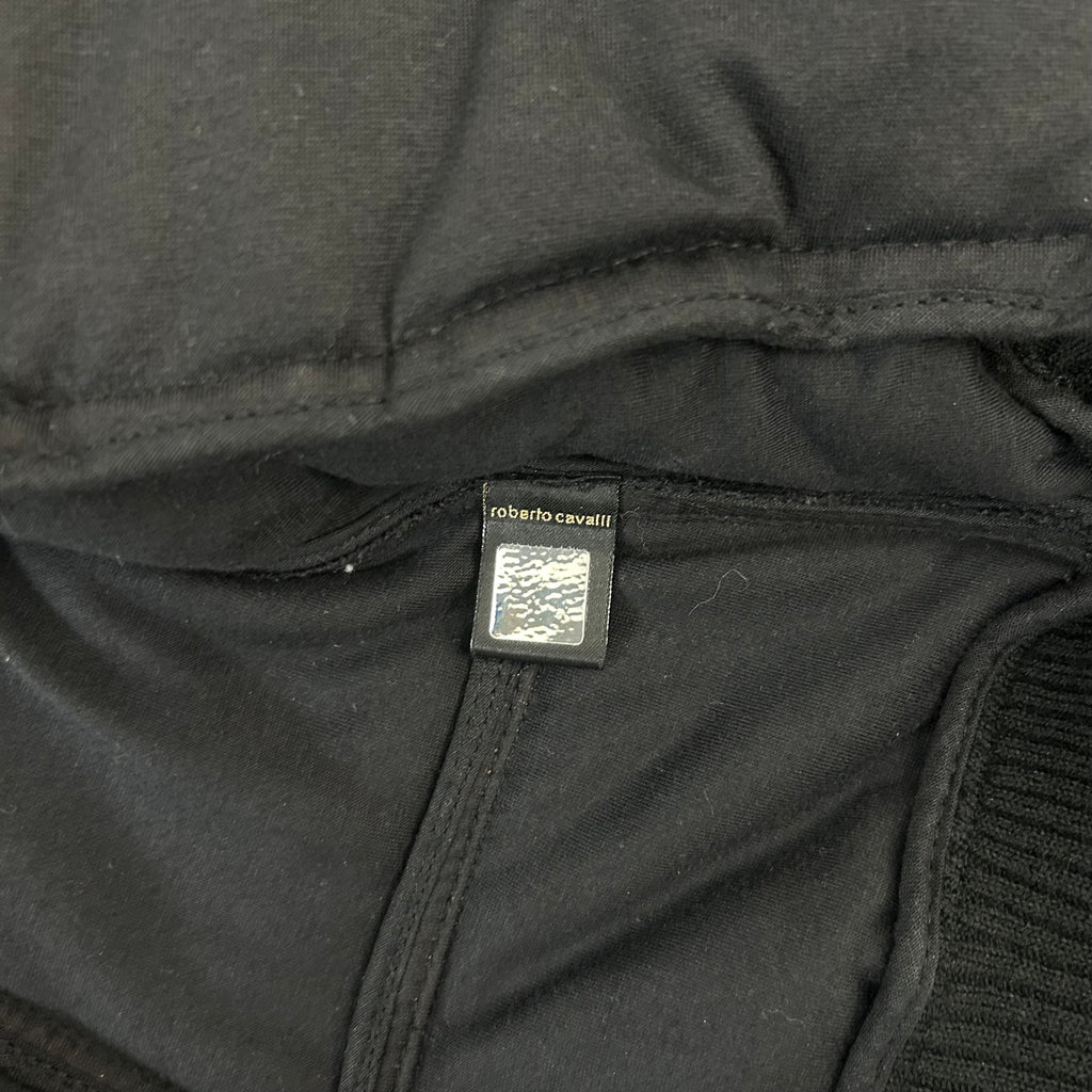 Just Cavalli Black Cargo Multipocket Puffer Jacket