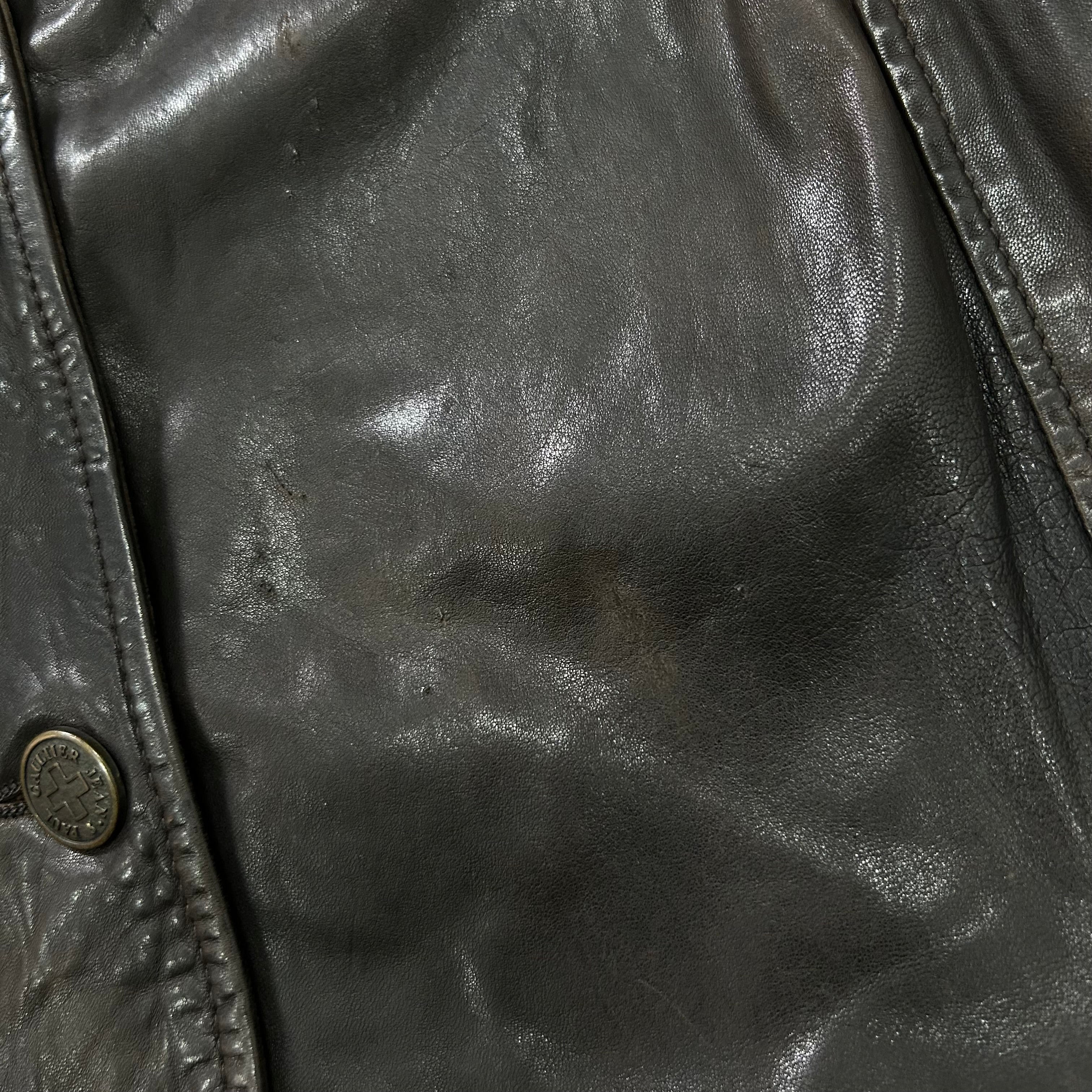 Jean Paul Gaultier 90's Vintage Brown Leather Trench Coat