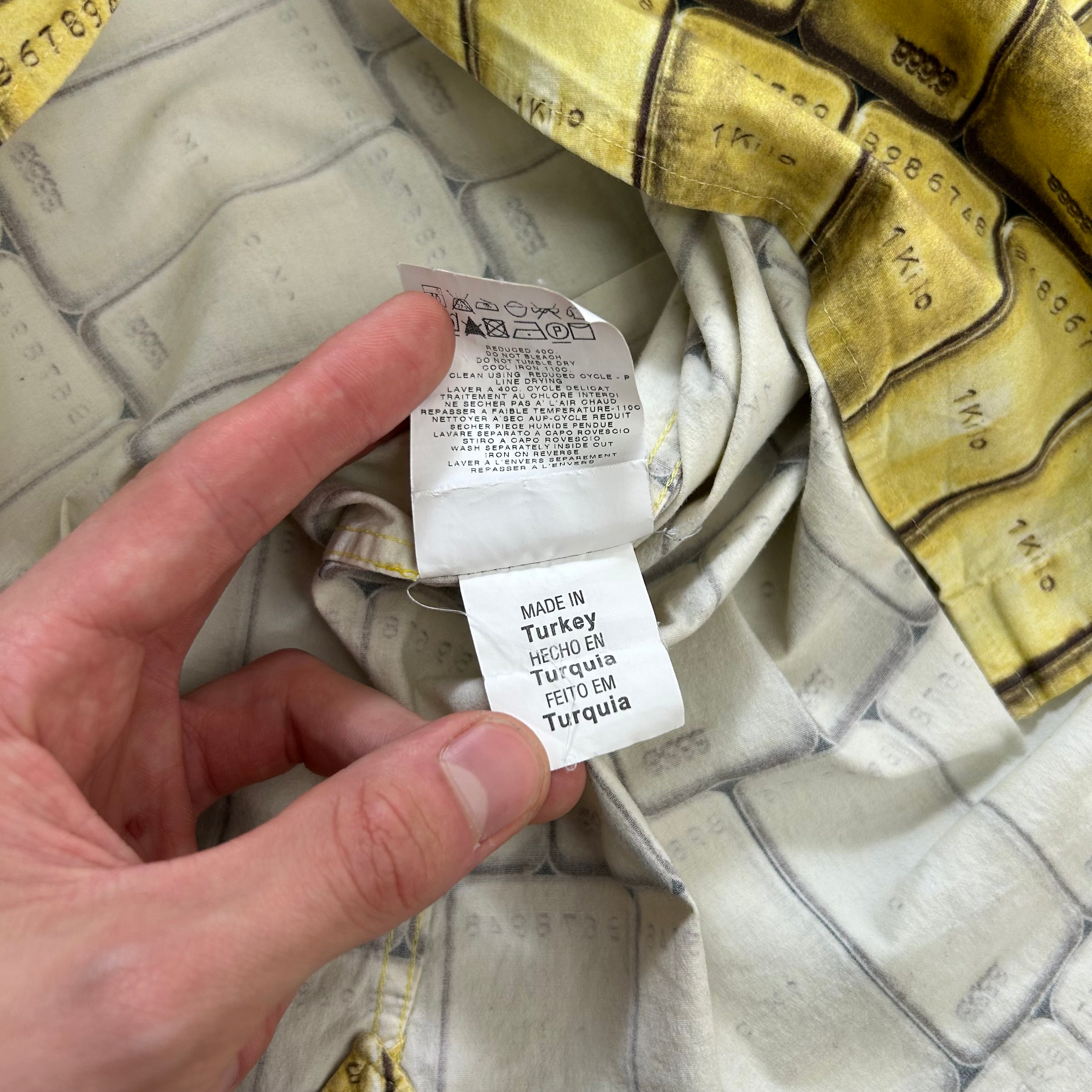 Love Moschino Gold Ingot Print Button Shirt