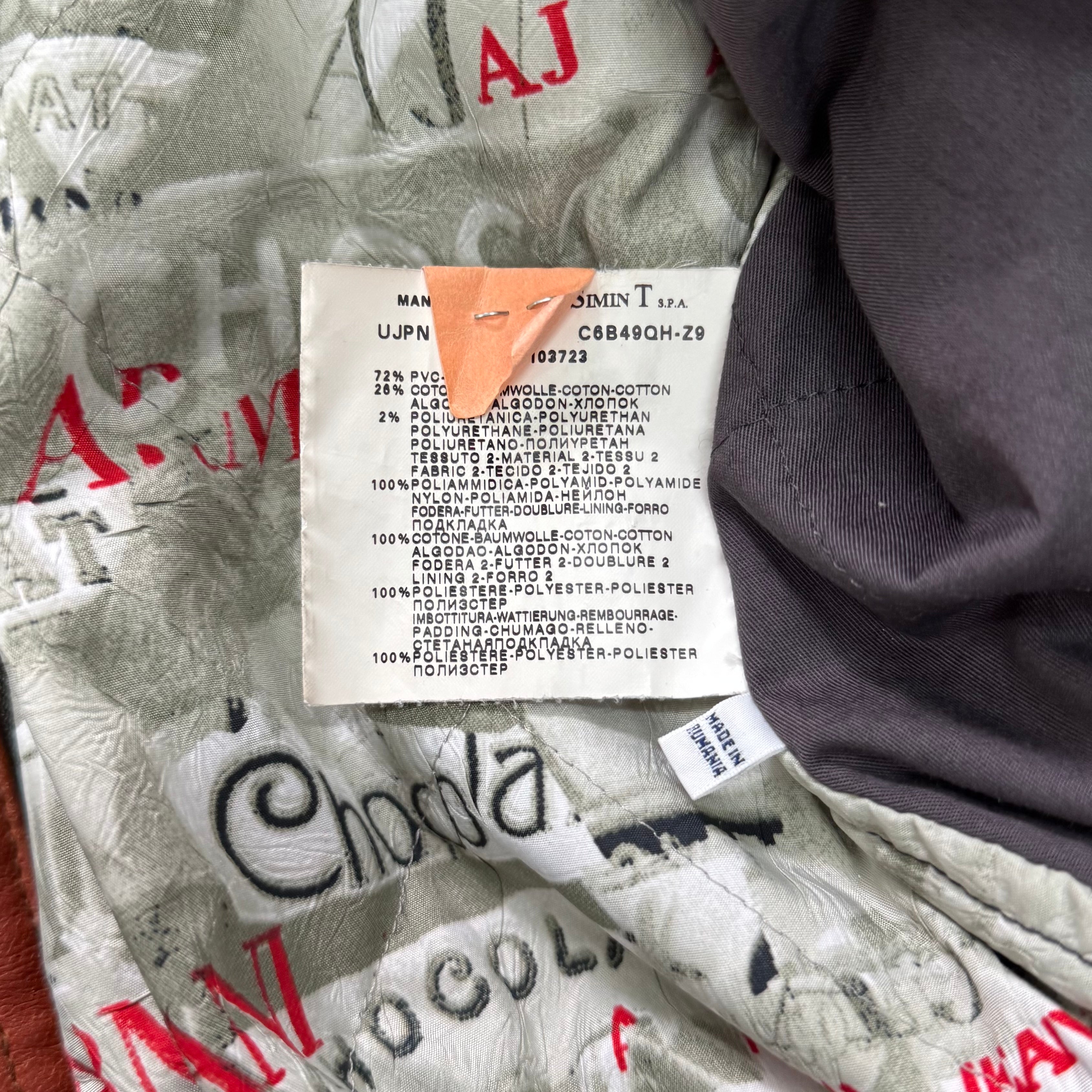 Armani Jeans Canvas & Leather Hooded Bomber Jacket