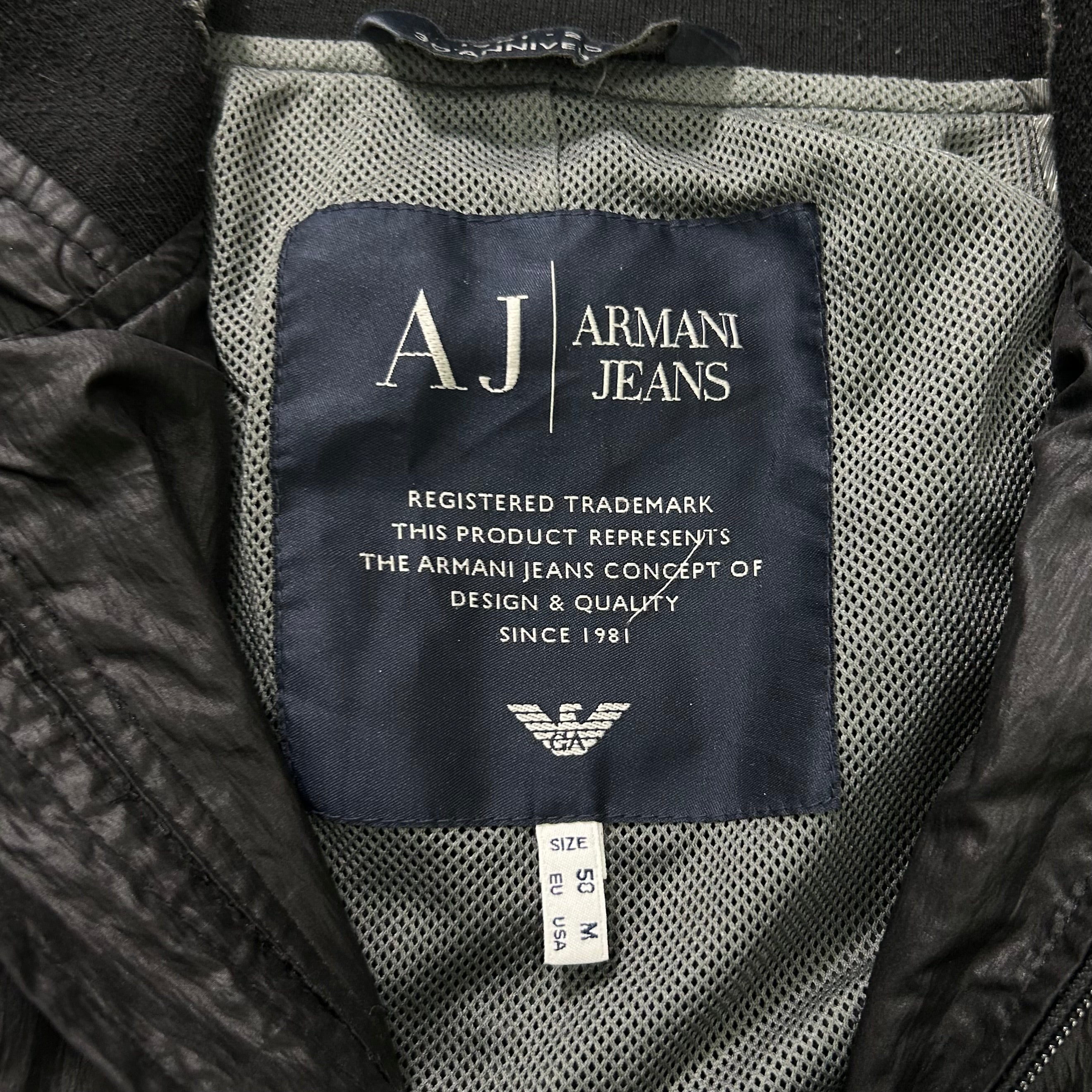 Armani Jeans Black Bomber Nylon Jacket