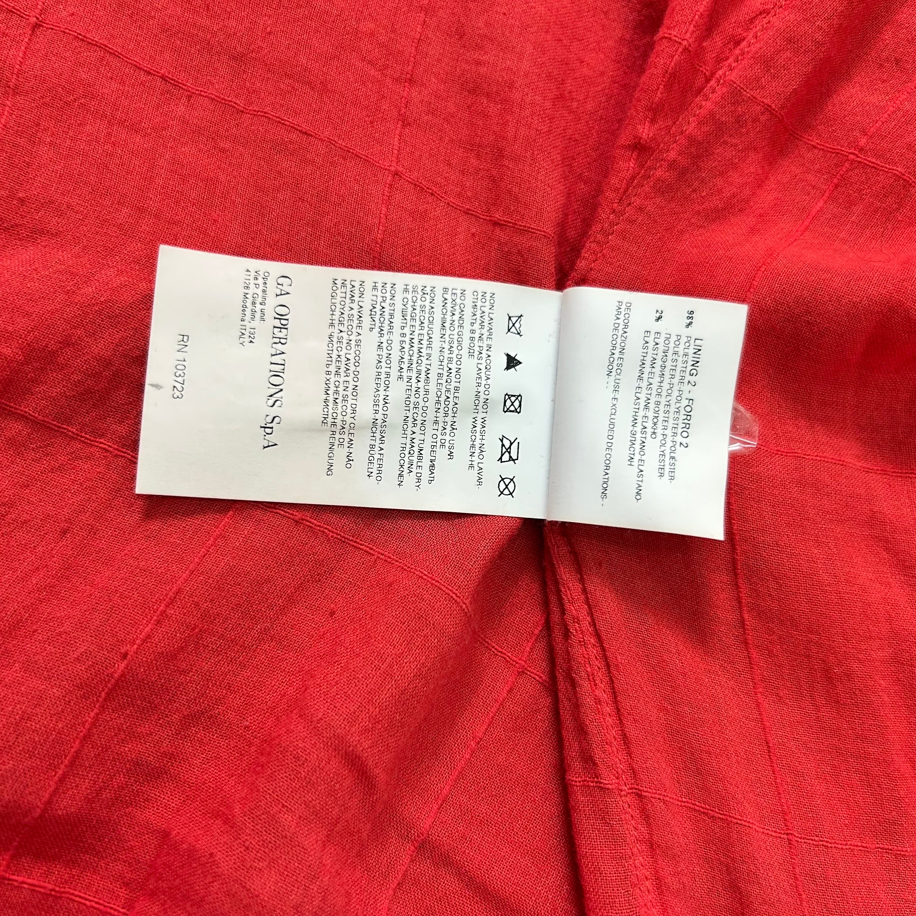 Armani Jeans Rocker Red Leather Jacket