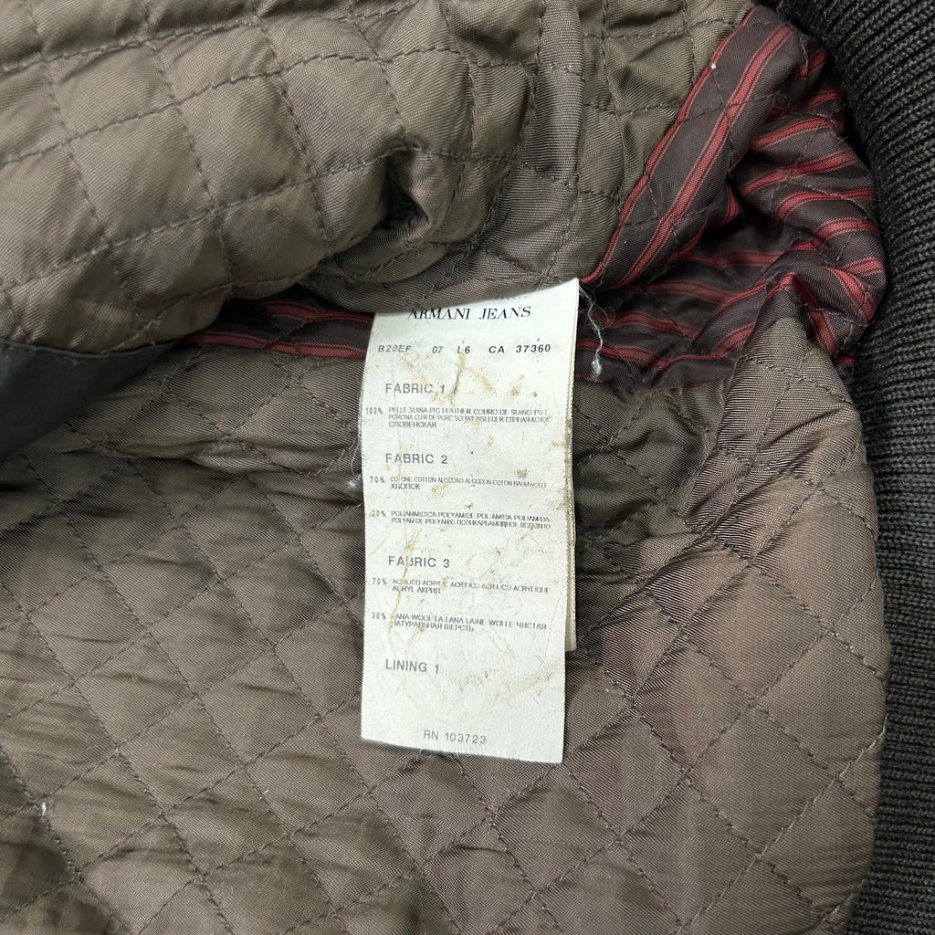 Armani Jeans Nylon and Leather Cargo Jacket