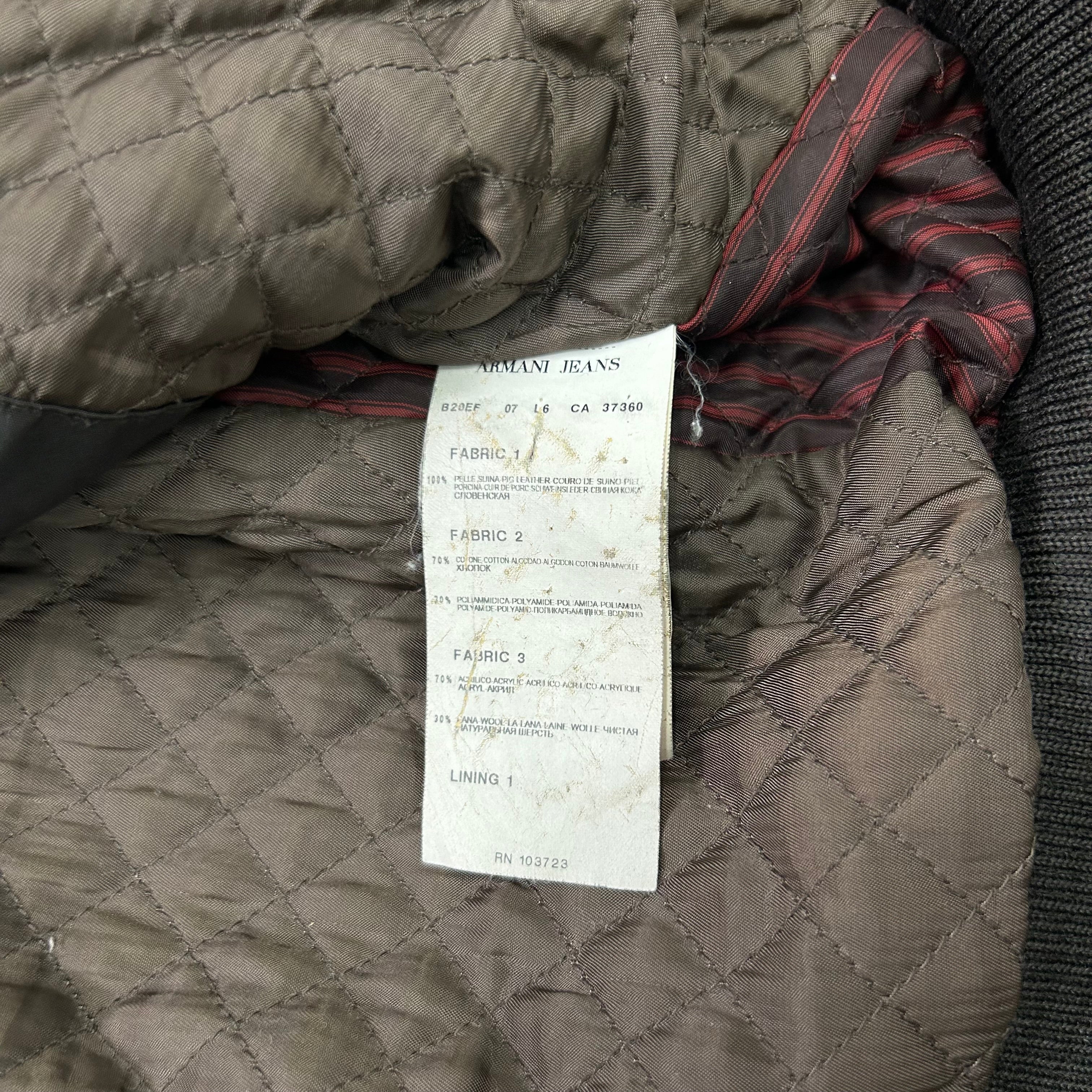 Armani Jeans Nylon and Leather Cargo Jacket