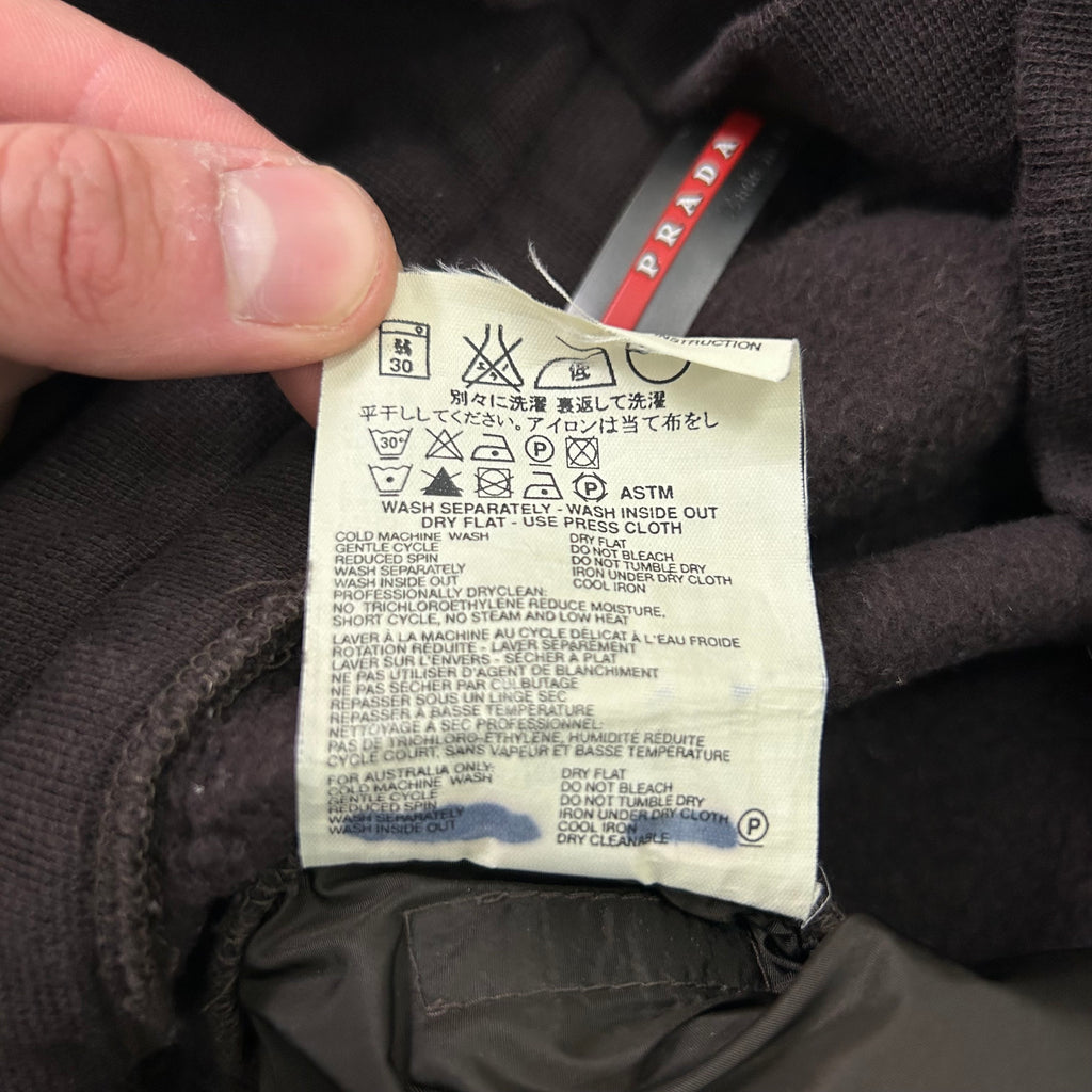 Prada 2000s Wide Leg Brown Double Waist Sweatpants