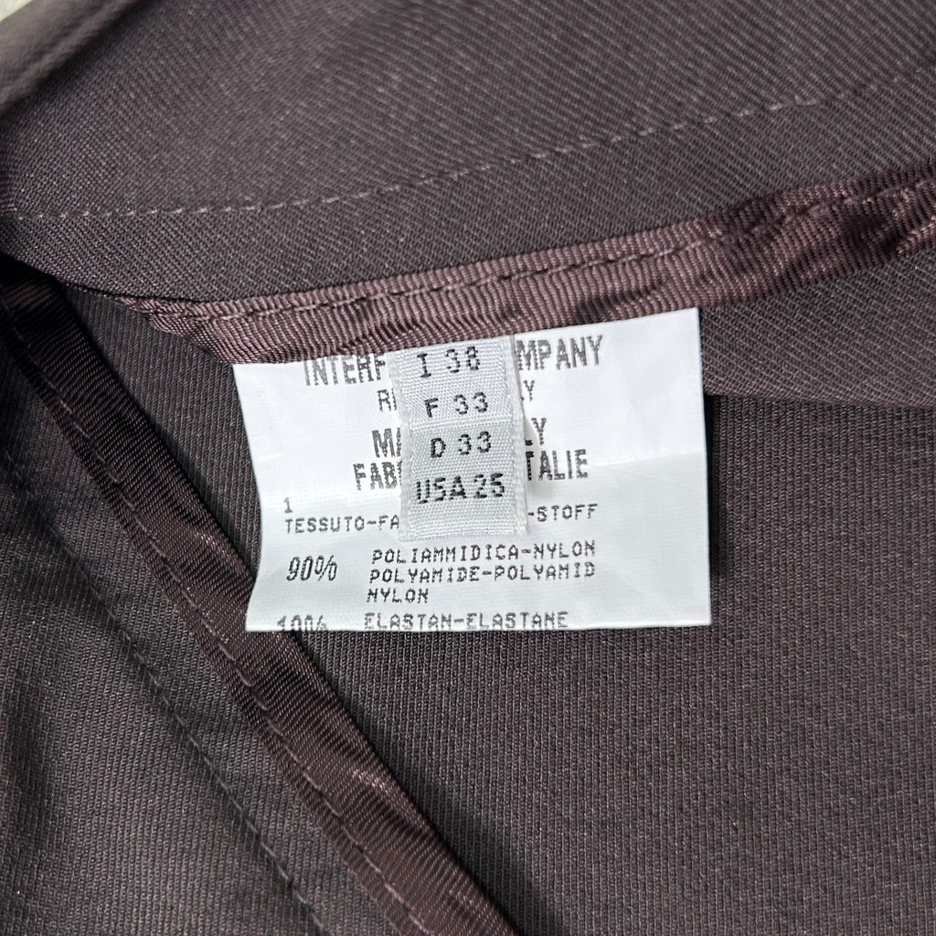 Marithé + François Girbaud Classic Elegant Brown Nylon Pants