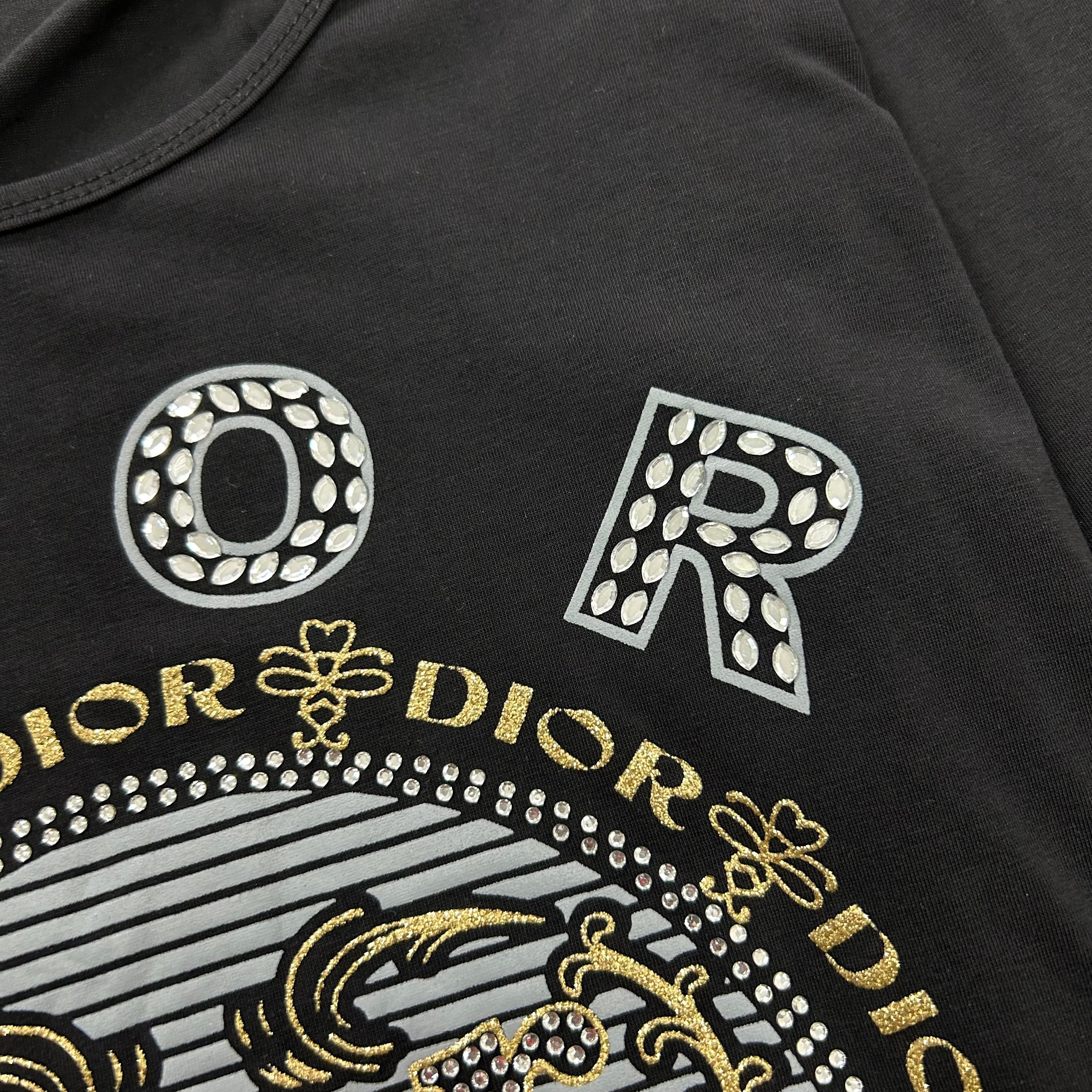 Christian Dior 2000s Gold and Silver Longsleeve Top