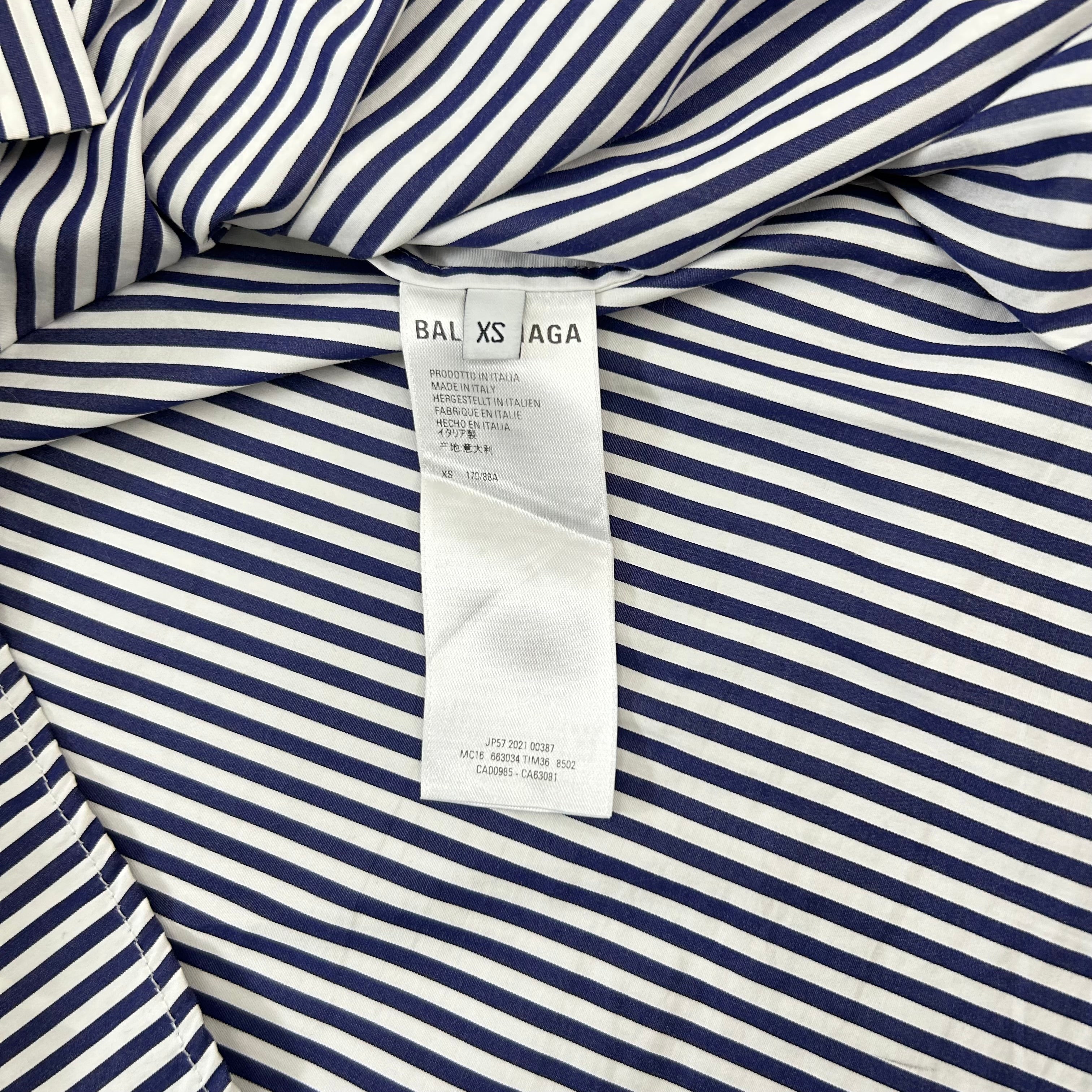 Balenciaga Asymmetric Striped Shirt