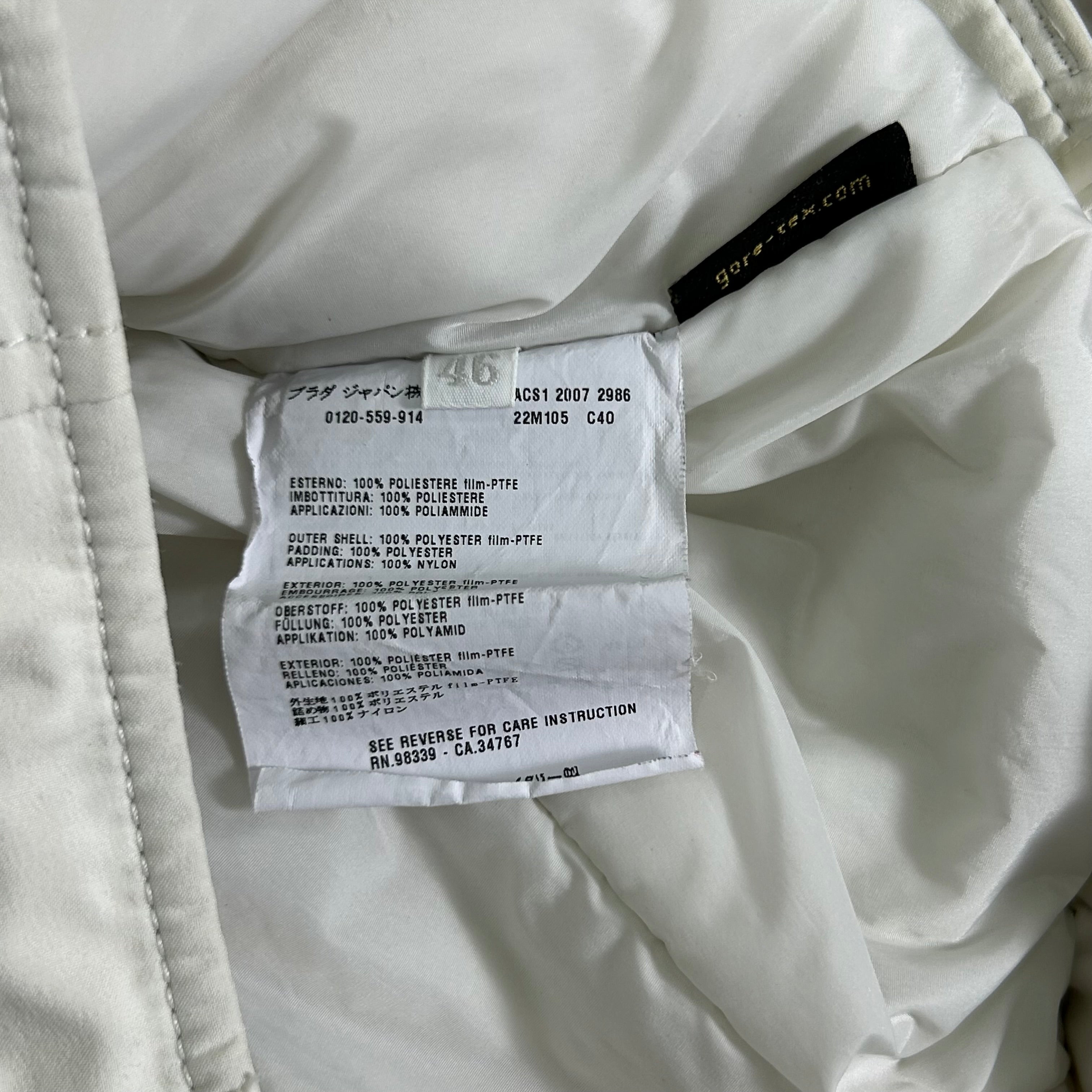 Prada 2000s White Ski Black Tab Pants