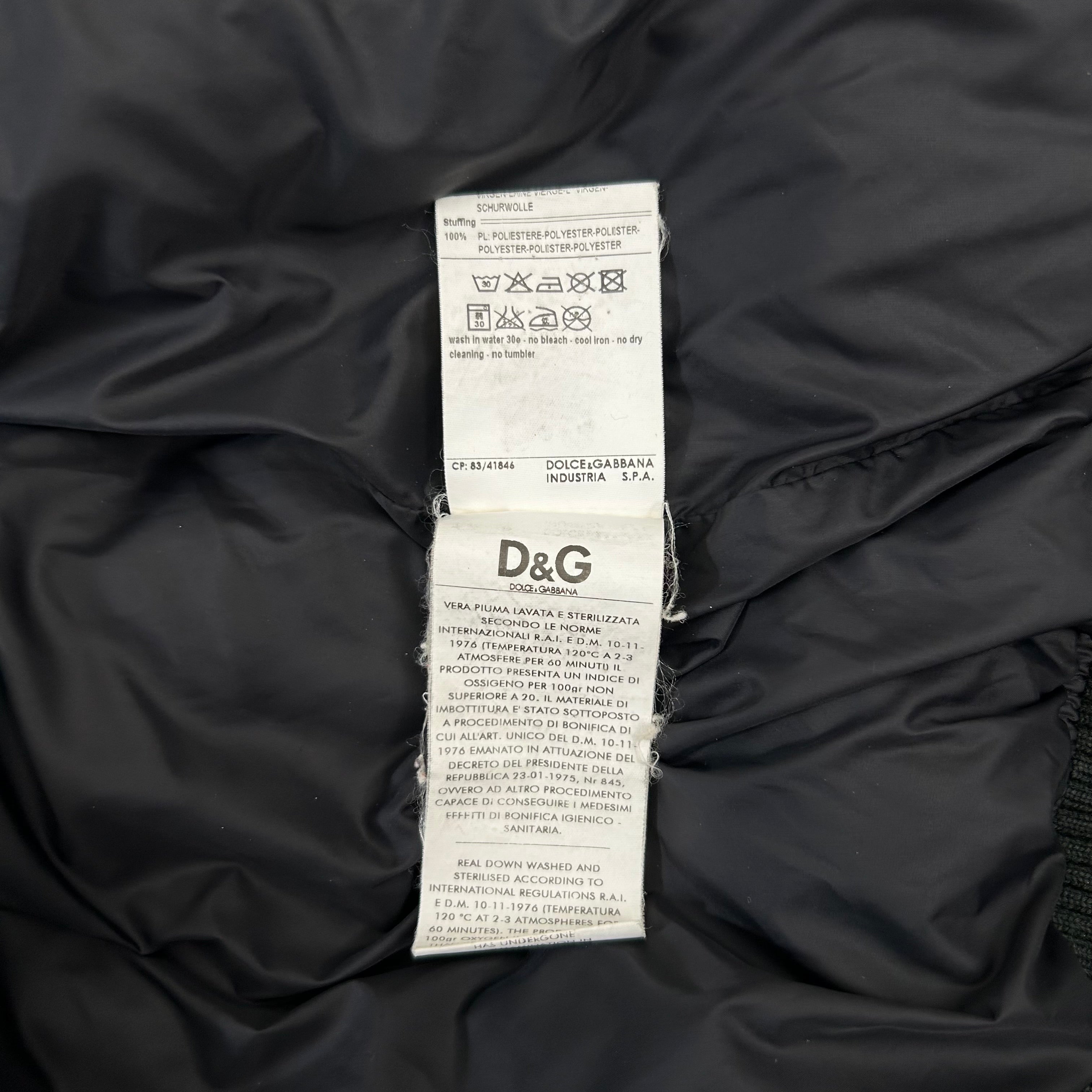 Dolce & Gabbana Navy Puffer Jacket