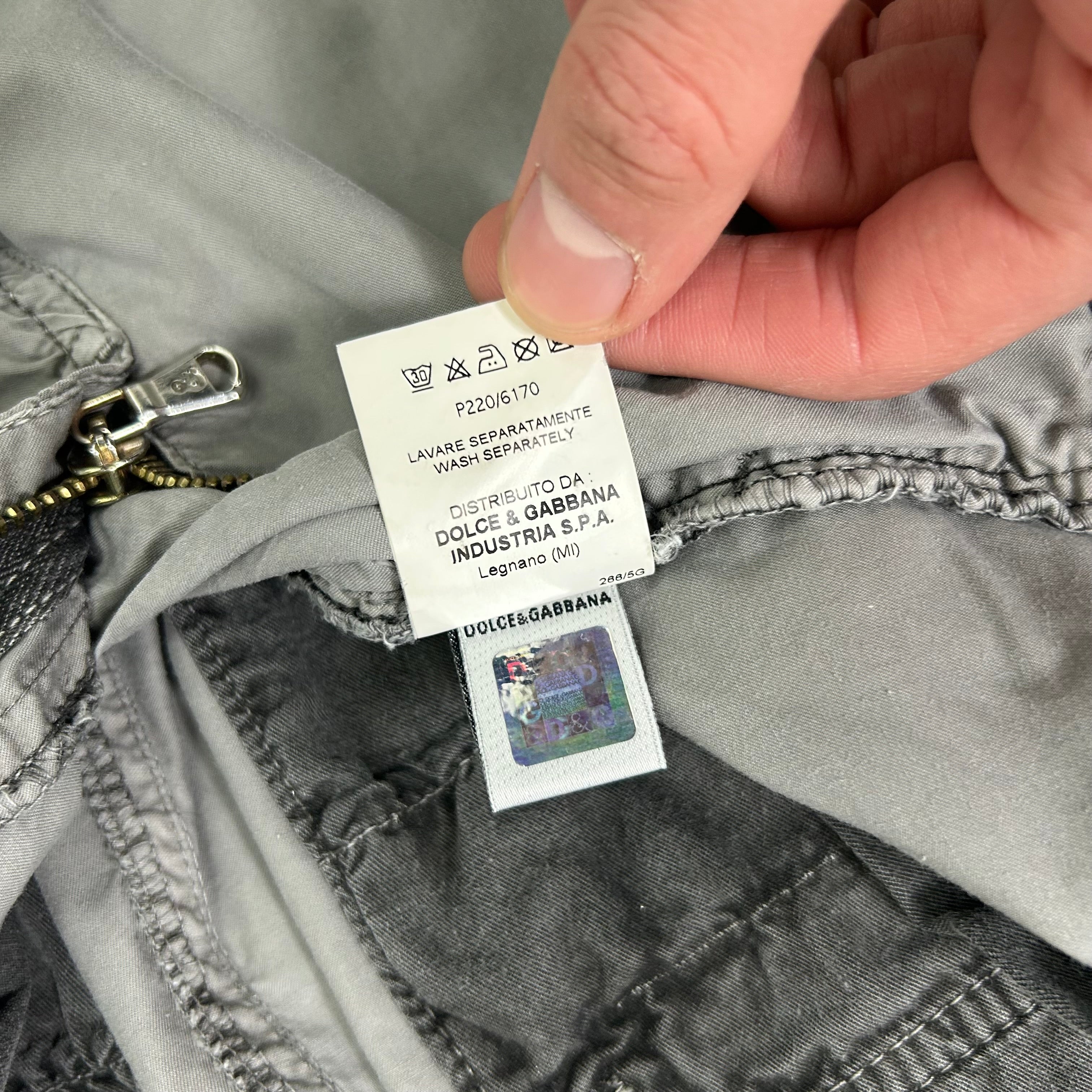 Dolce & Gabbana 2000's Grey Multipocket Cargo Pants